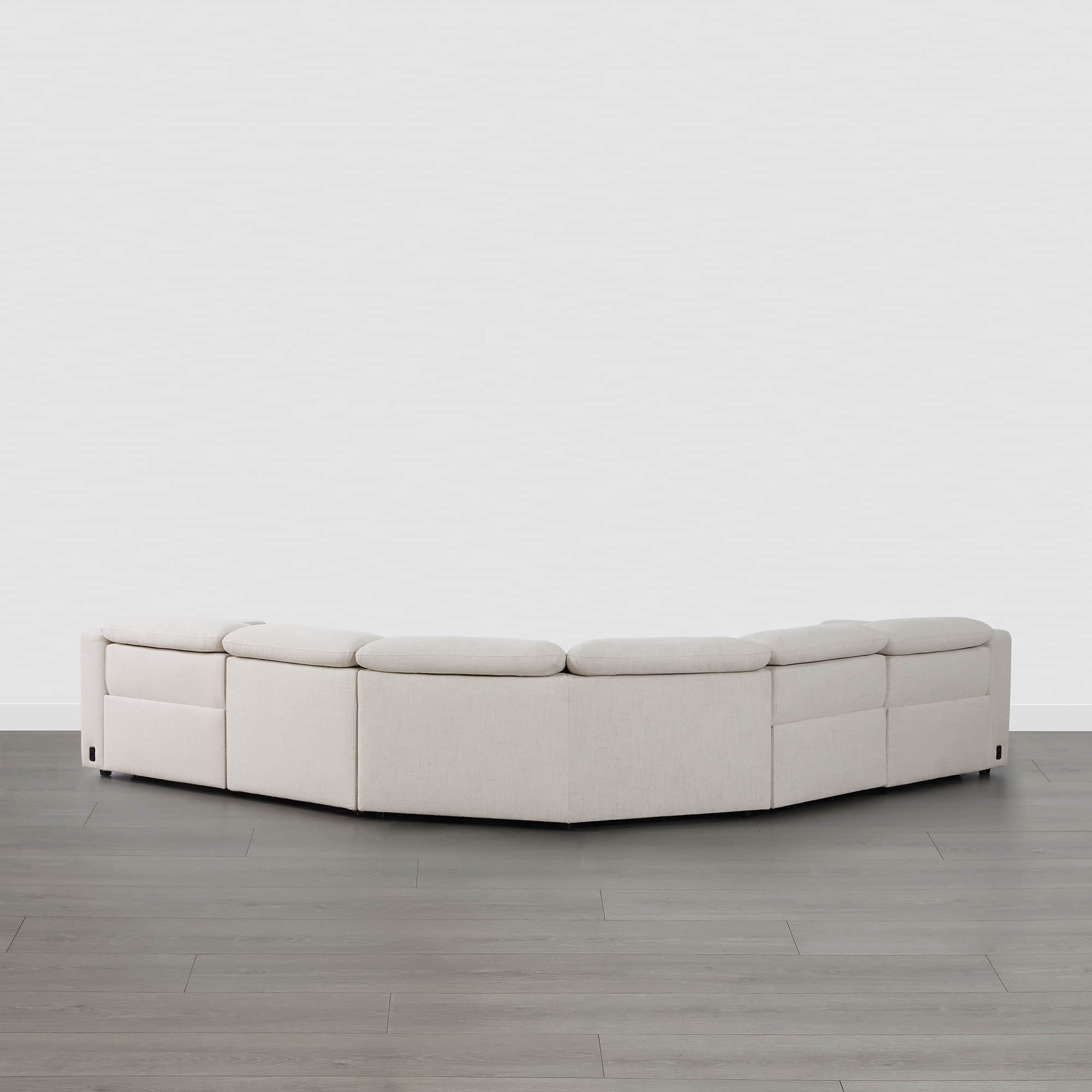 Oliver 5-Seat Wall-hugger Reclining Sectional Sofa with Power Headrest