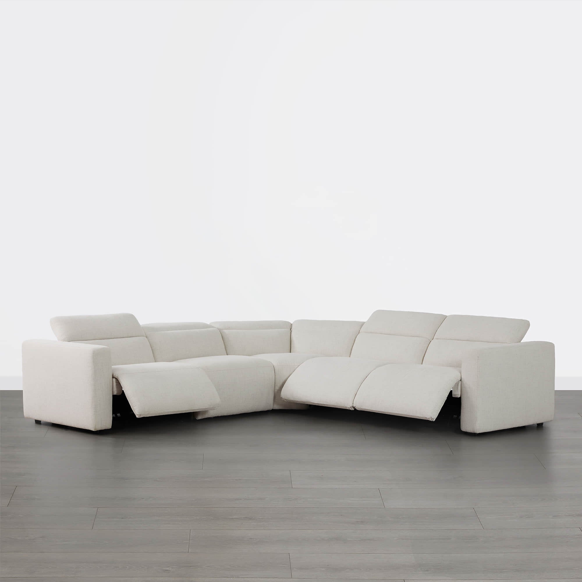 Oliver 5-Seat Wall-hugger Reclining Sectional Sofa with Power Headrest