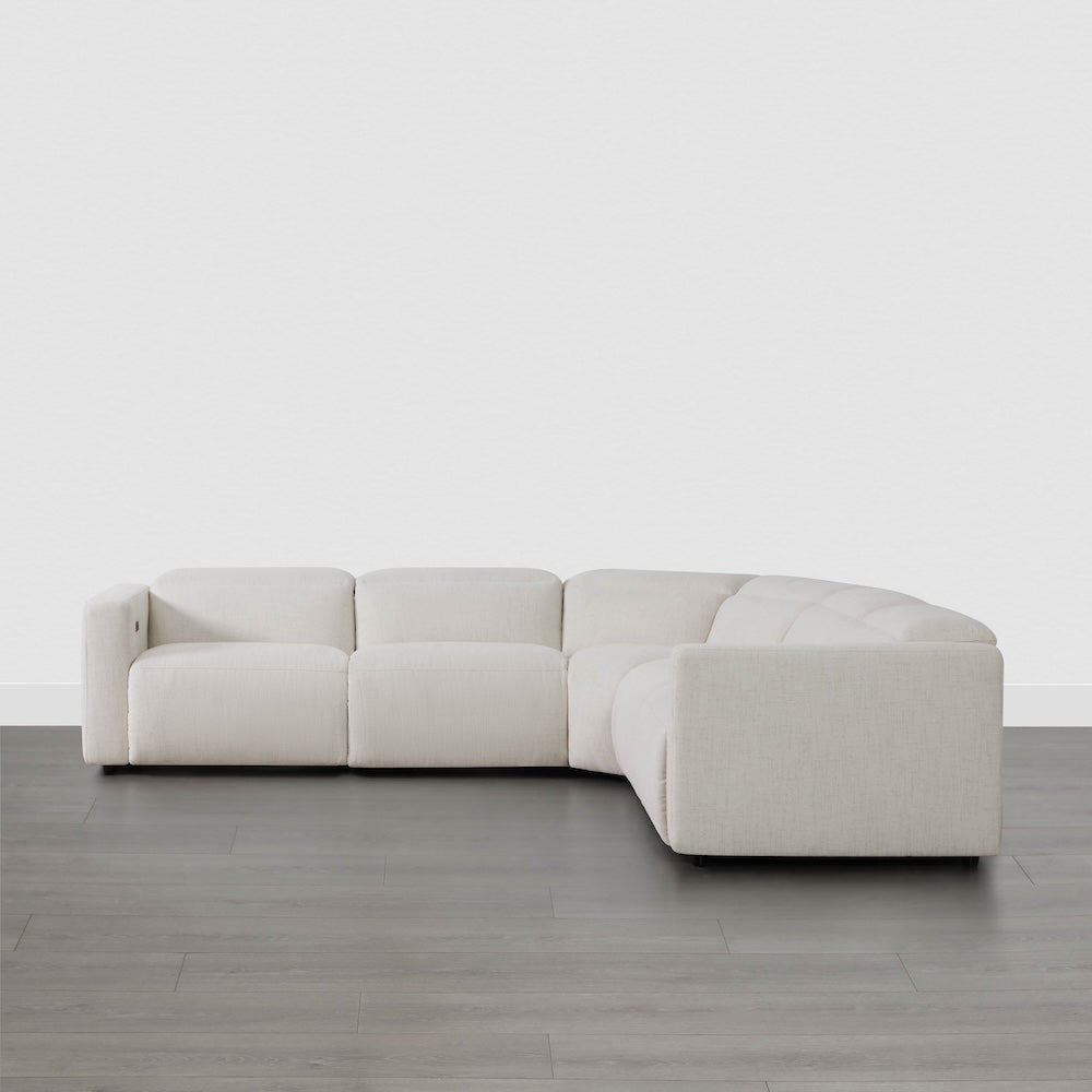 Oliver 5-Seat Wall-hugger Reclining Sectional Sofa with Power Headrest