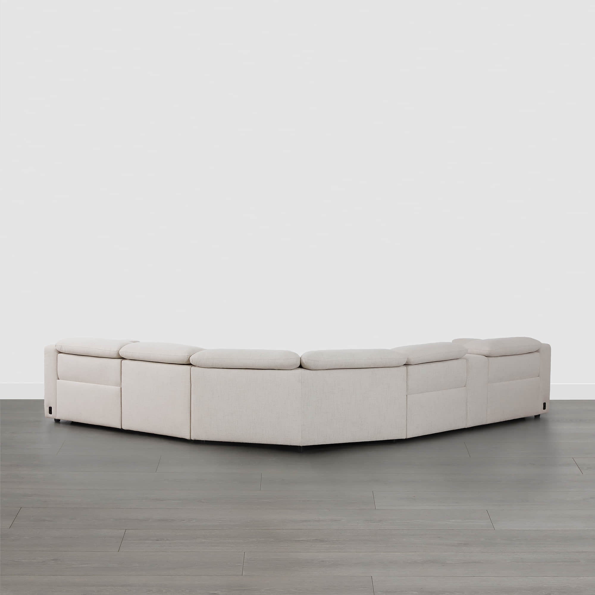 Oliver 5-Seat Wall-hugger Reclining Sectional Sofa with Power Headrest