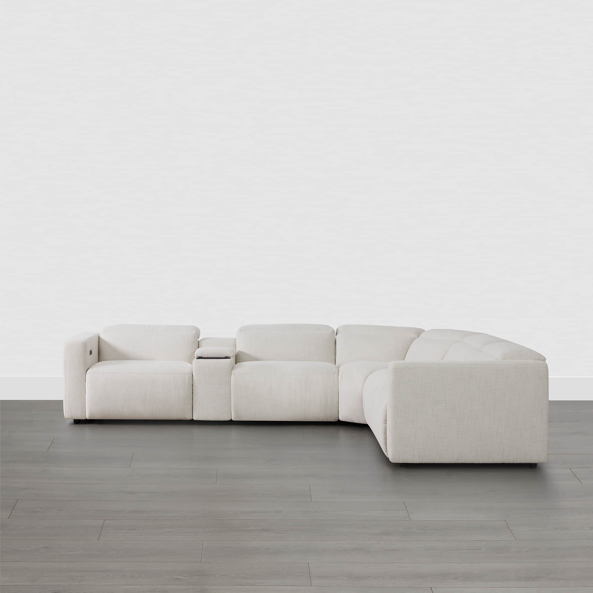 Oliver 5-Seat Wall-hugger Reclining Sectional Sofa with Power Headrest