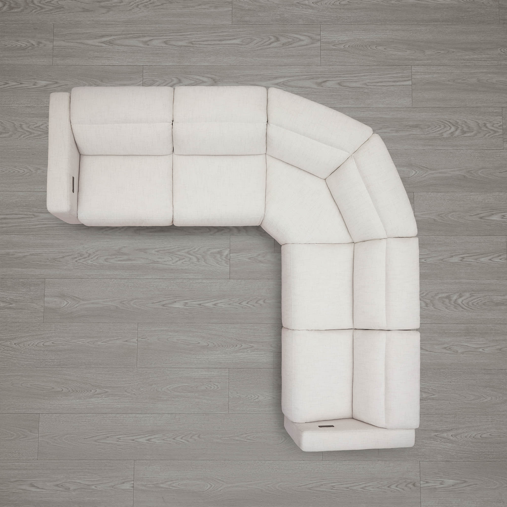 Oliver 5-Seat Wall-hugger Reclining Sectional Sofa with Power Headrest