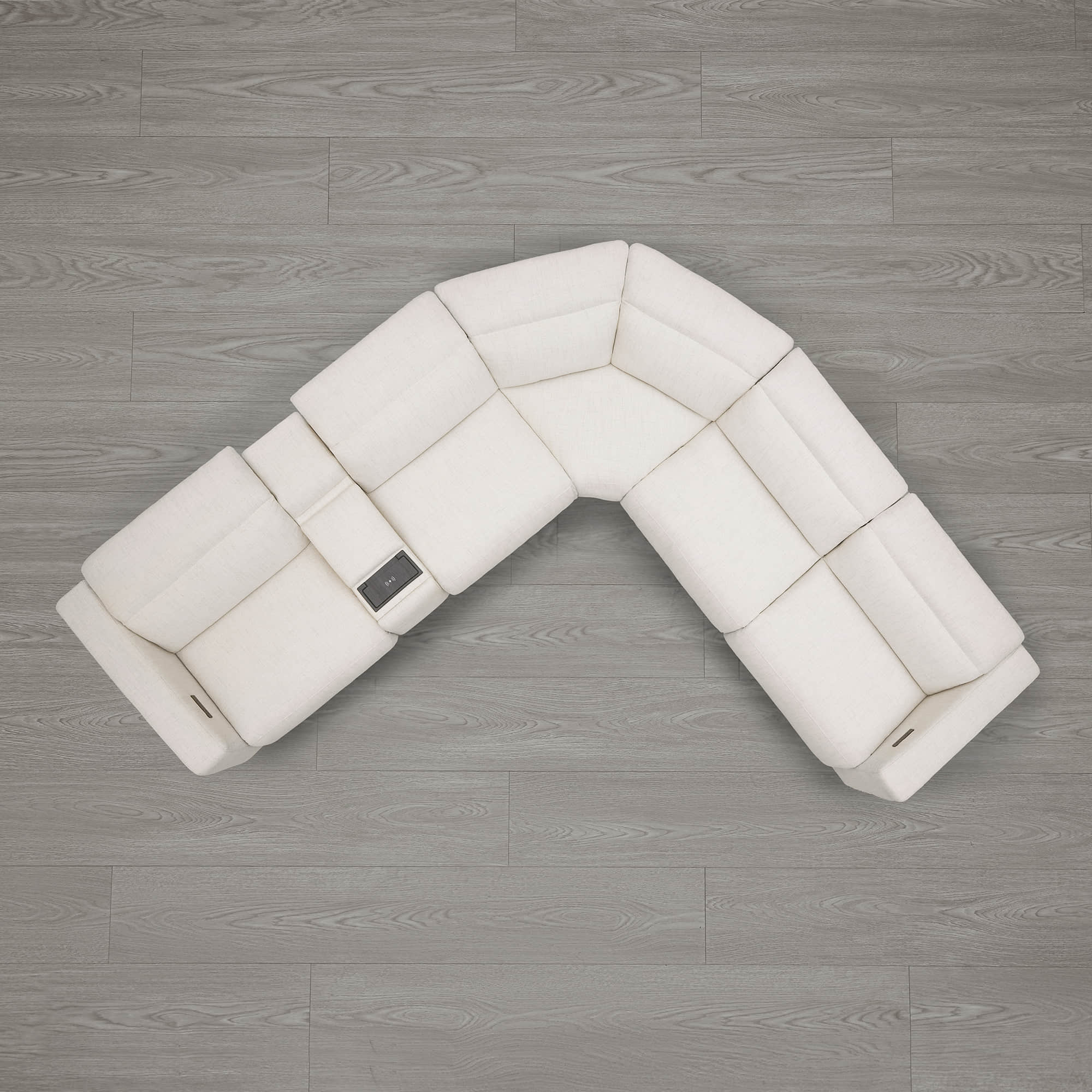 Oliver 5-Seat Wall-hugger Reclining Sectional Sofa with Power Headrest