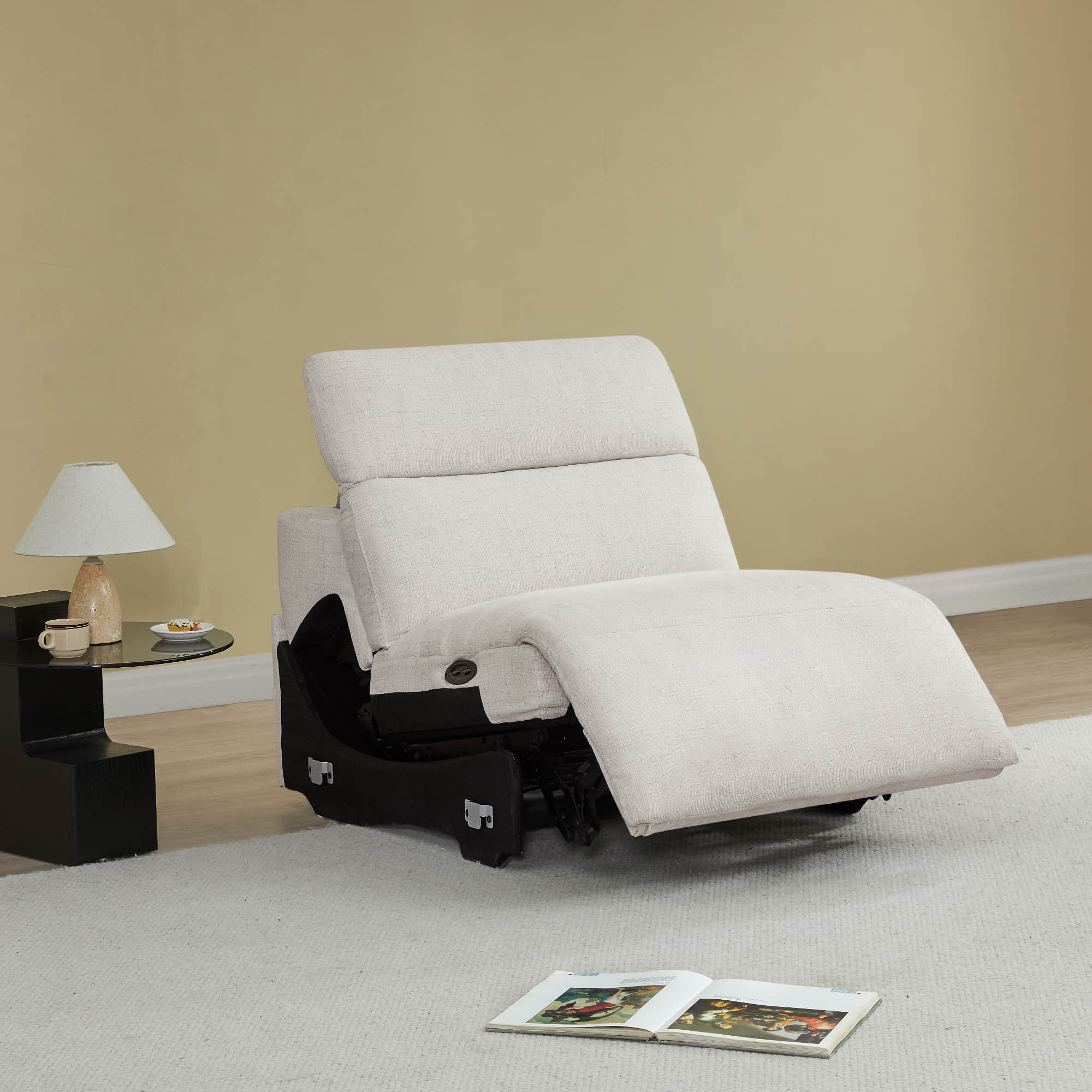 Oliver 3-Seat Wall-hugger Reclining Sectional Sofa with Power Headrest