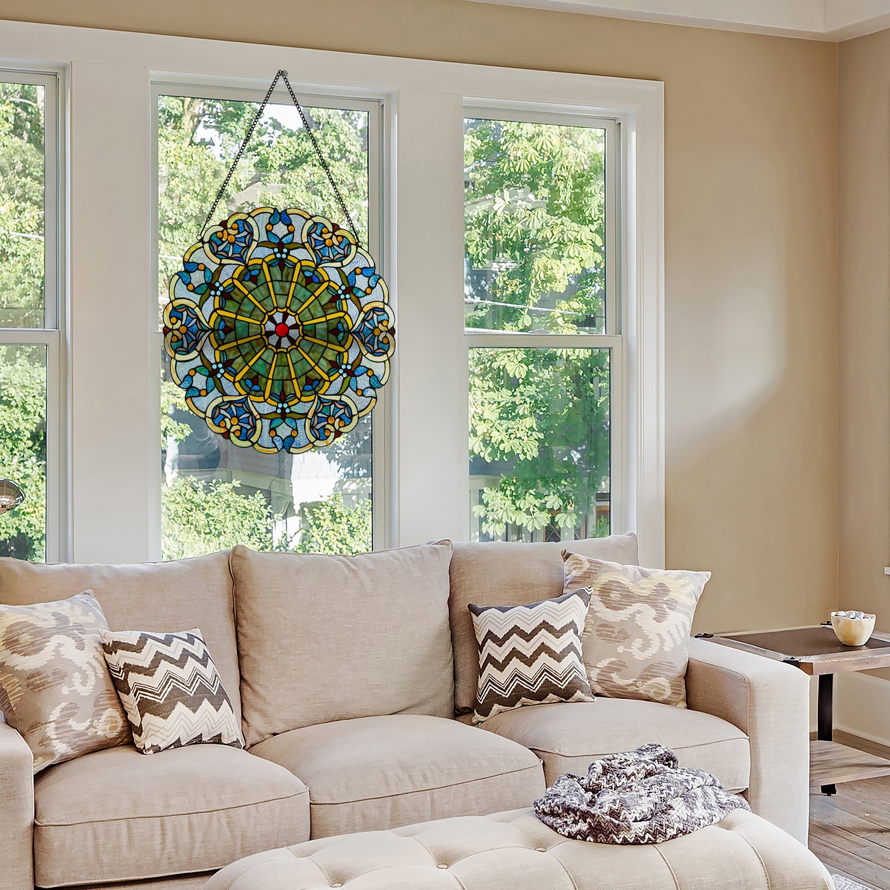 22 H Victorian Stained Glass Window Panel by River of Goods