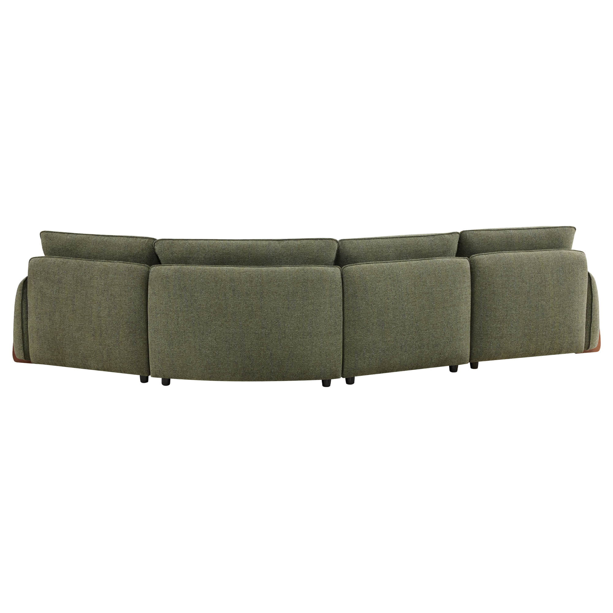 Teleri 3-seat Modular Curved Sofa with Wood Leg
