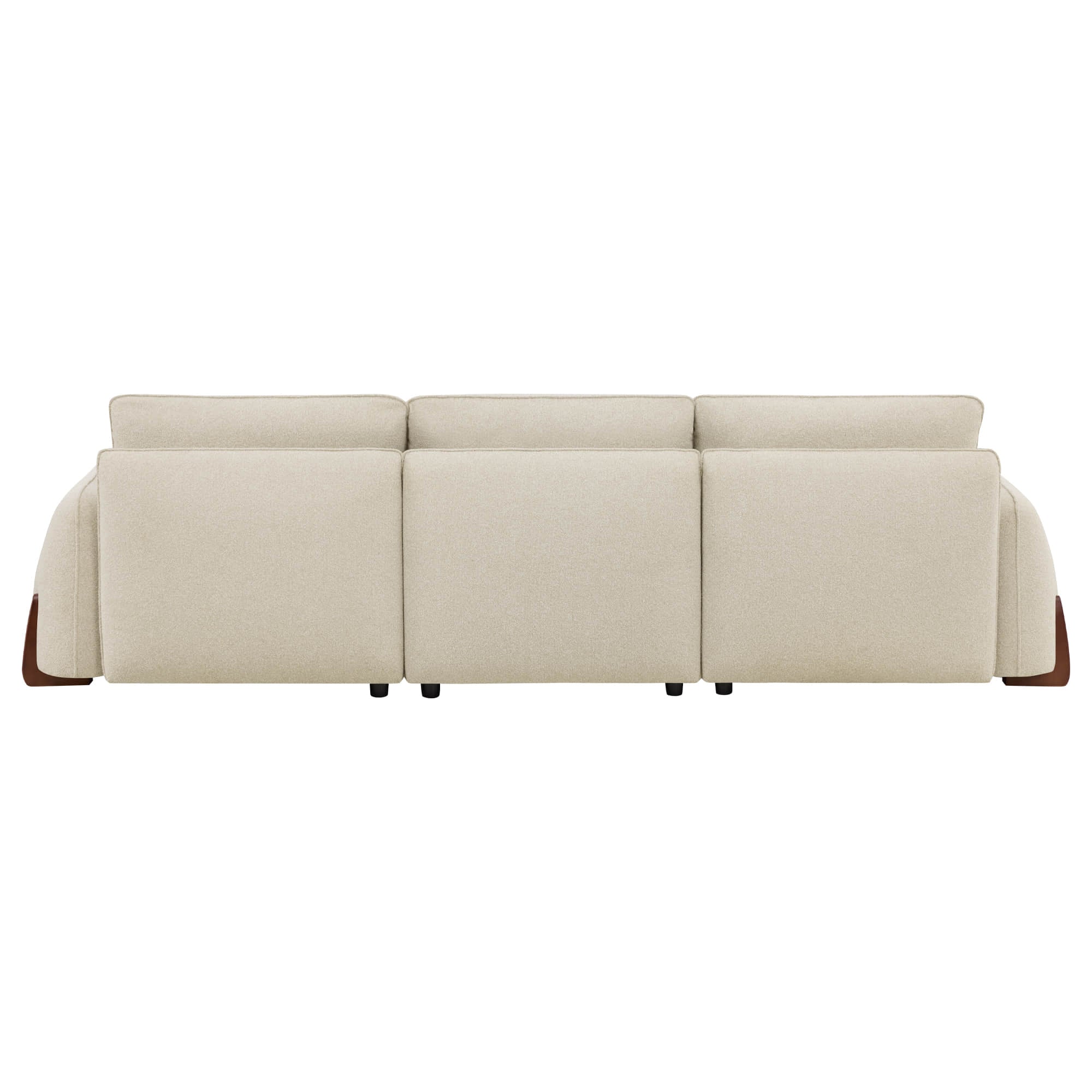 Teleri 2-seat Modular Curved Sofa with Wood Leg