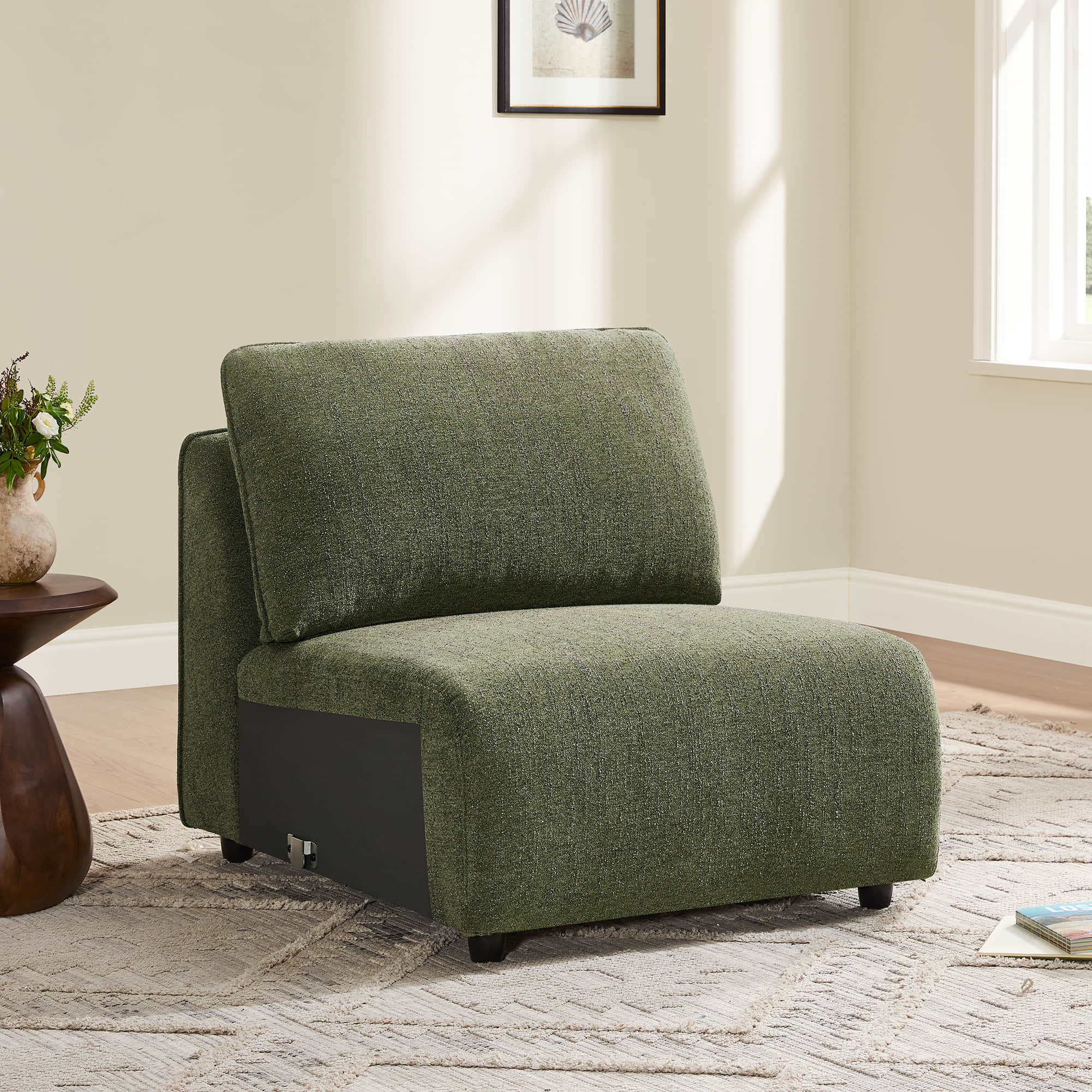 Teleri 5-seat Modular Curved Sofa with Wood Leg