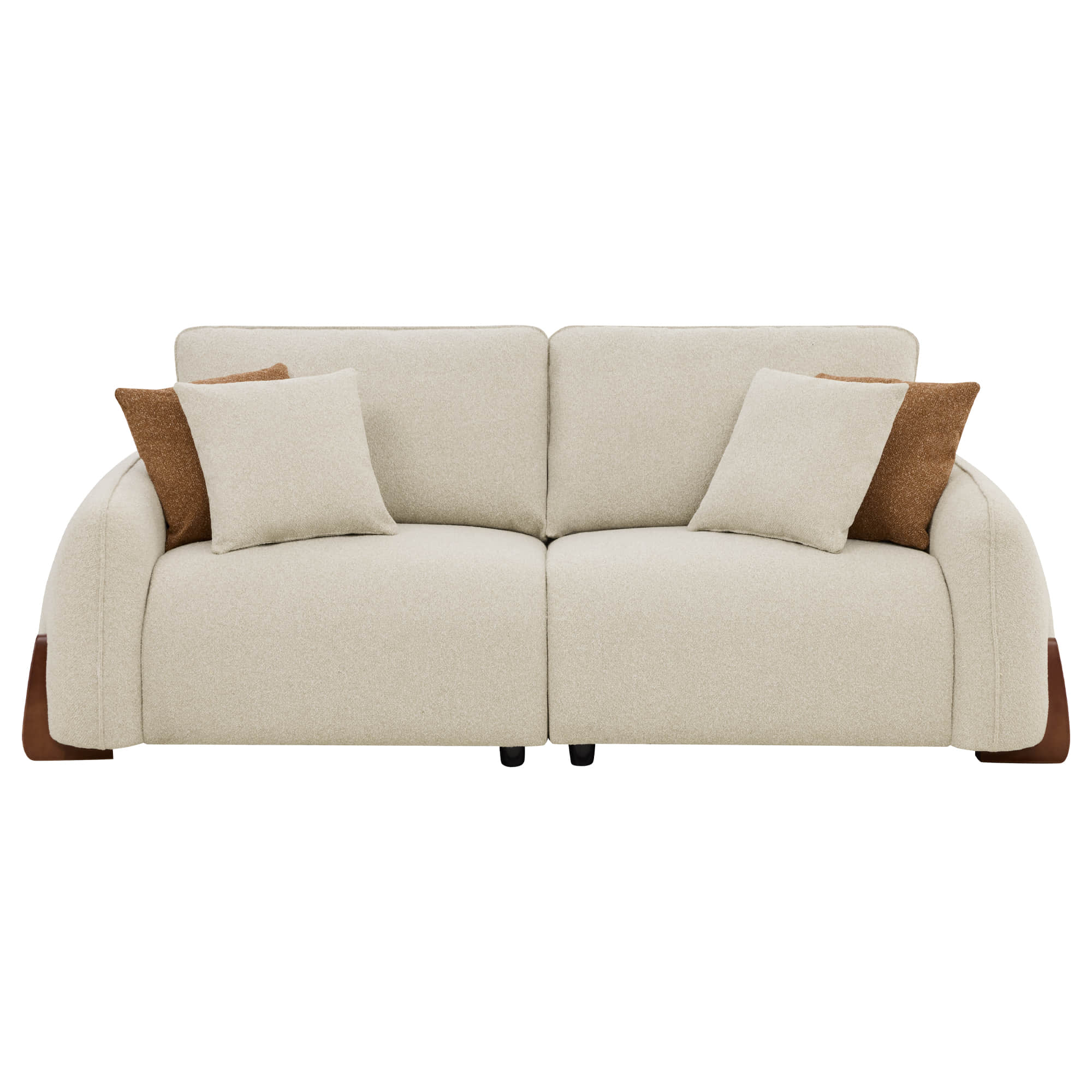 Teleri 5-seat Modular Curved Sofa with Wood Leg
