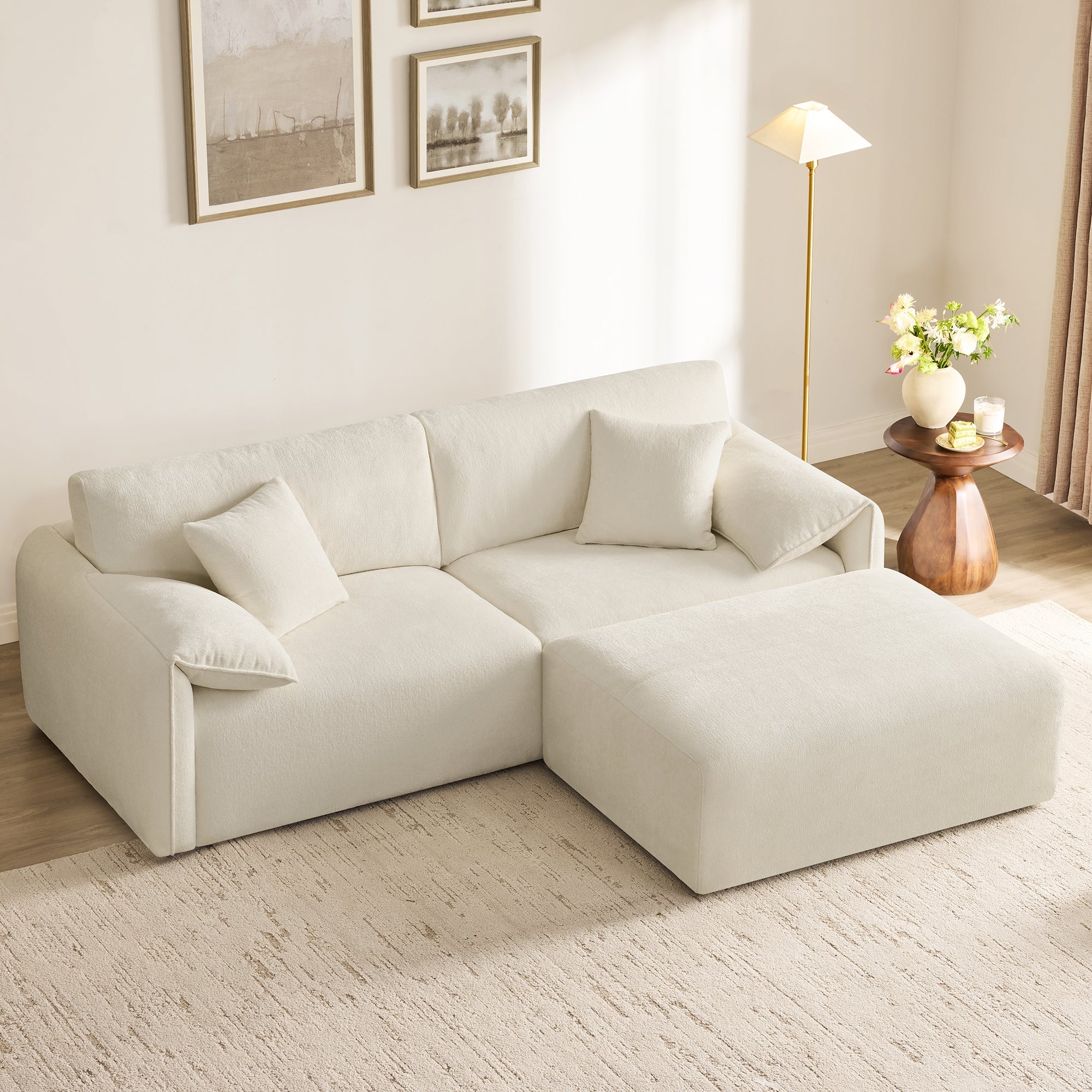 Winsley 3-Seat Sofa with Ottoman, Configurable Pit Sectional