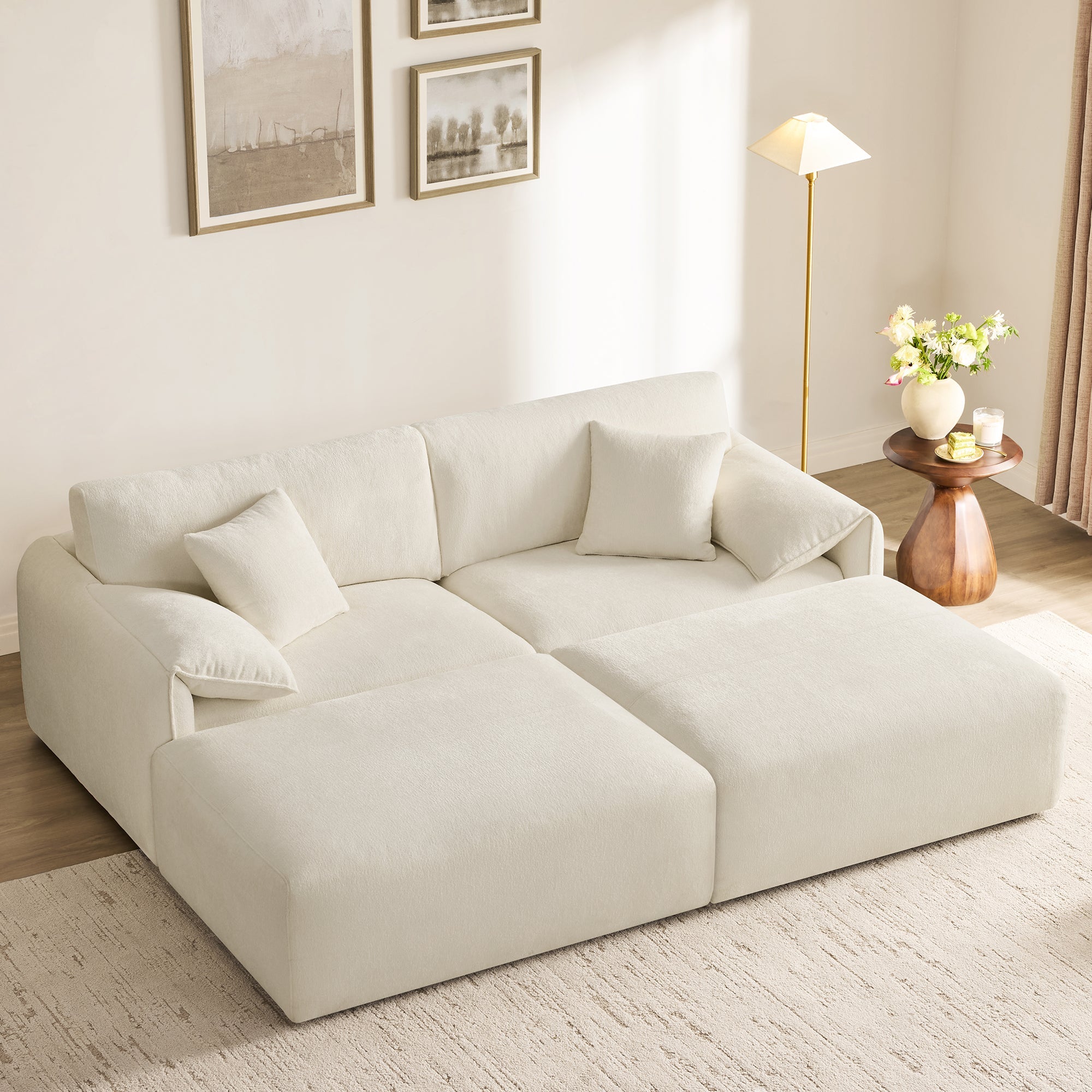 Winsley 3-Seat Sofa with Ottoman, Configurable Pit Sectional