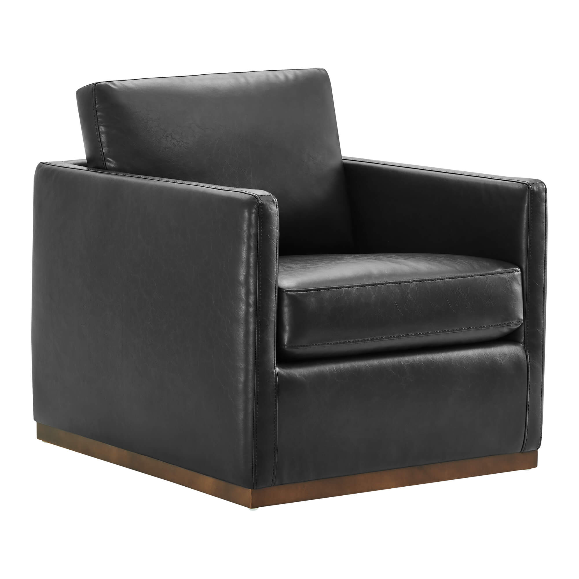 Henry Swivel Accent Chair with Wood Base