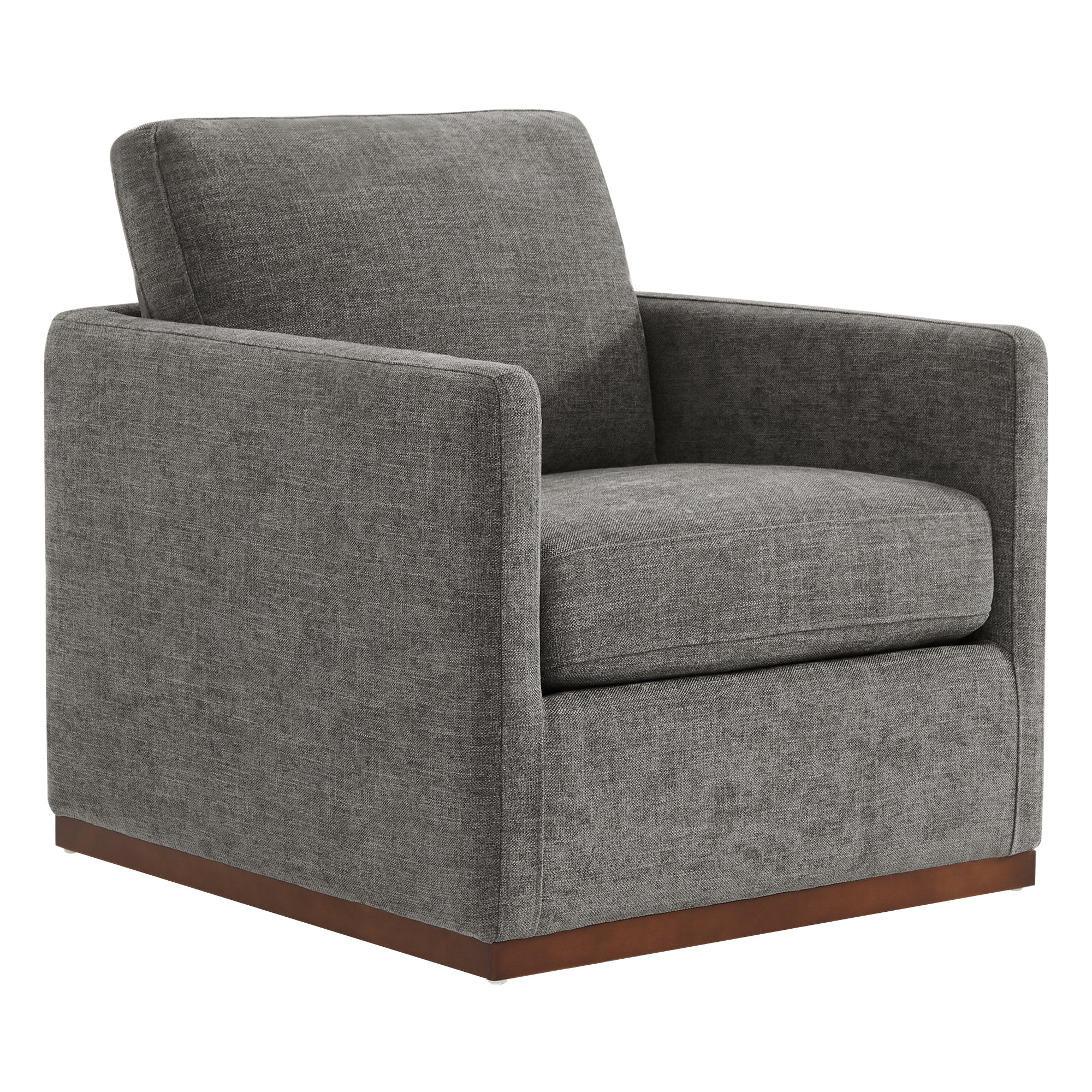 Henry Swivel Accent Chair with Wood Base