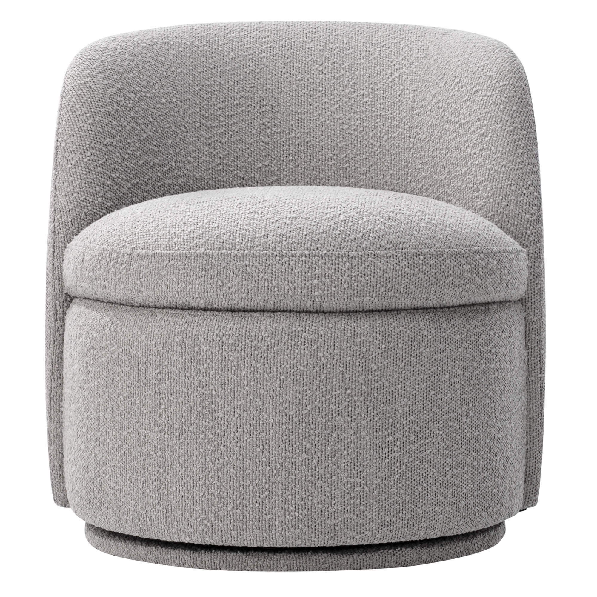 Fauteuil pivotant d'appoint Jolie en bouclé haute performance