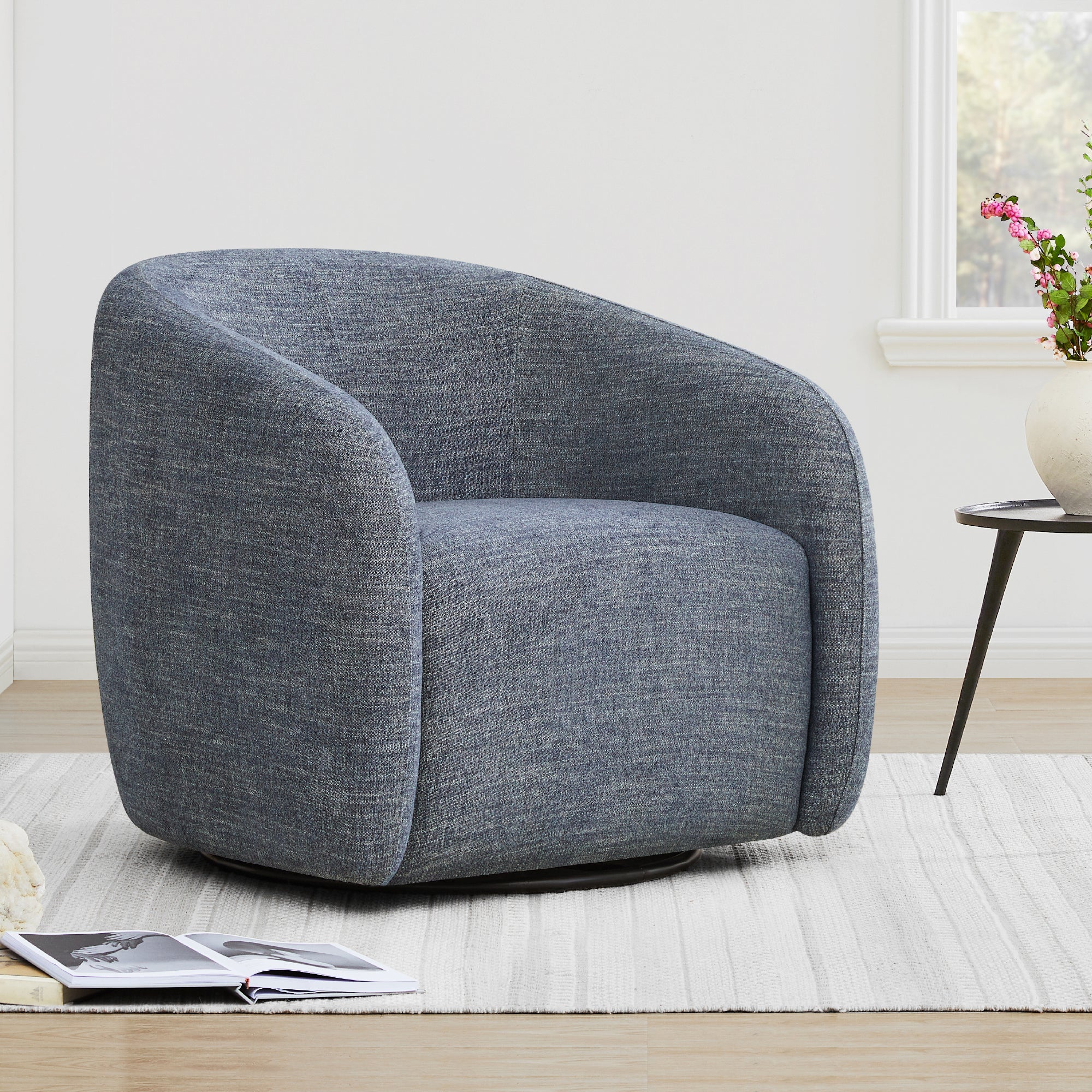 Fauteuil pivotant d'appoint moderne Bella