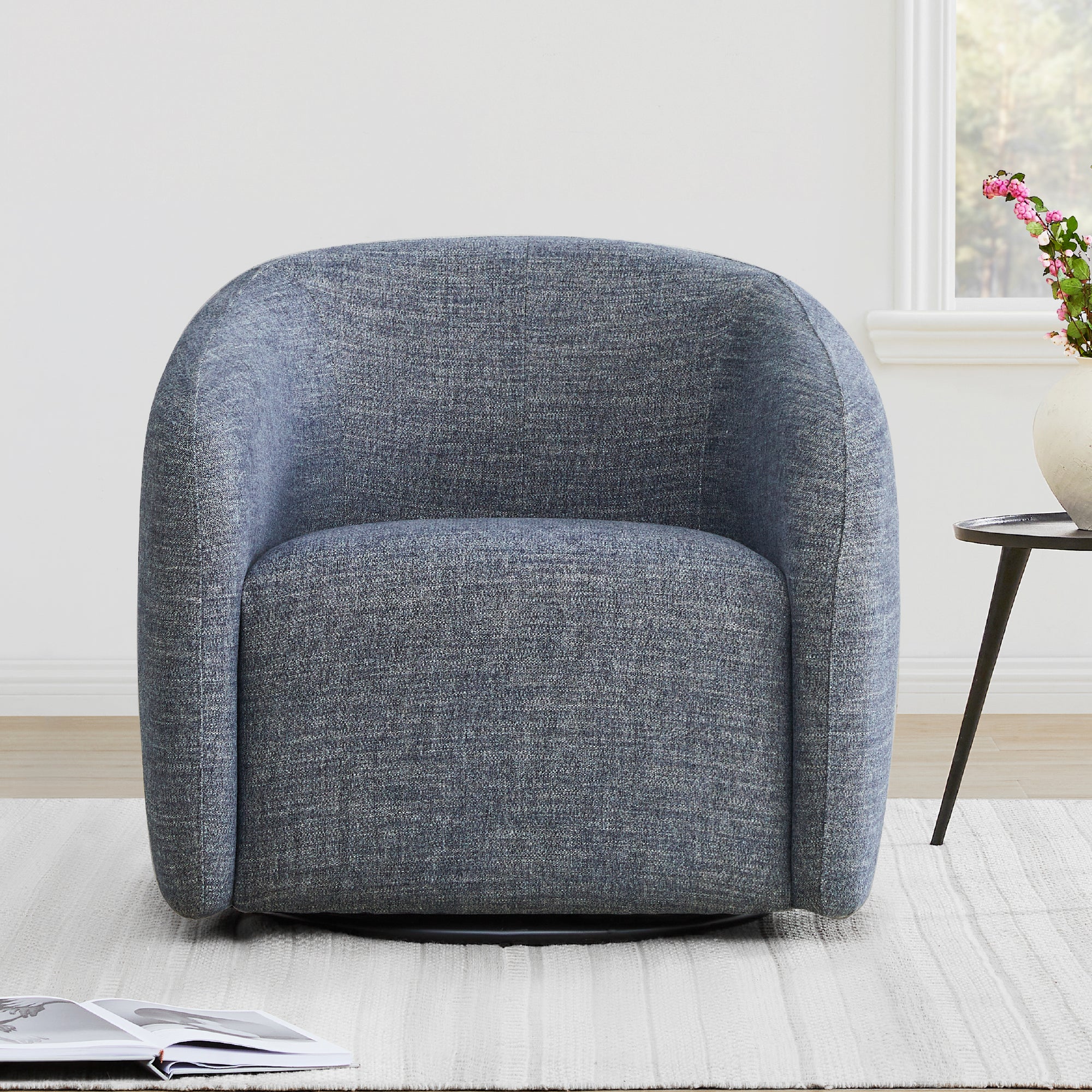 Fauteuil pivotant d'appoint moderne Bella