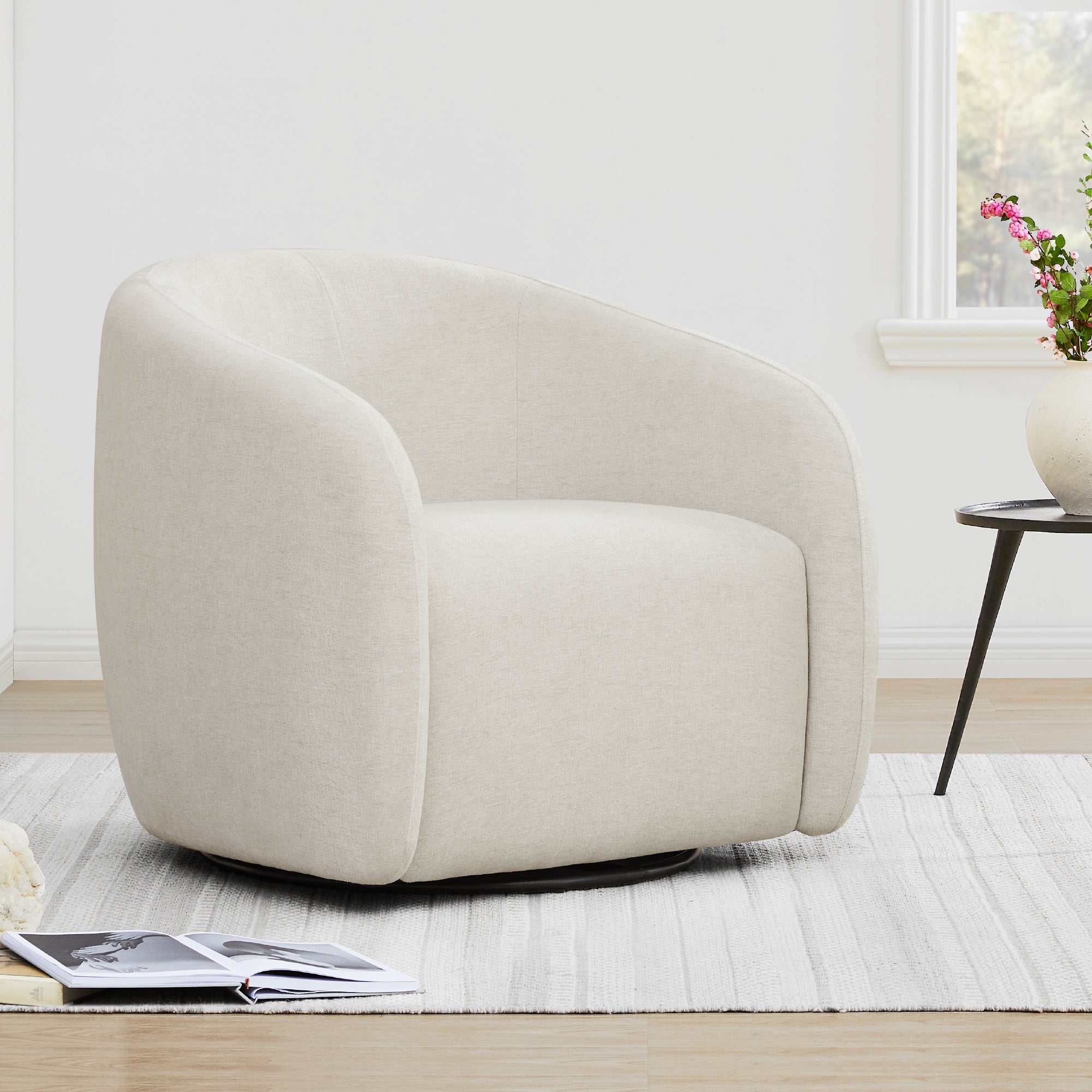 Fauteuil pivotant d'appoint moderne Bella