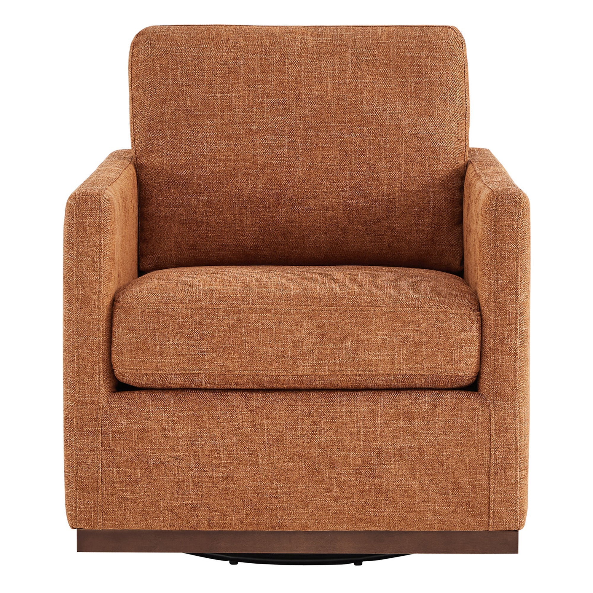 Henry Swivel Accent Chair with Wood Base
