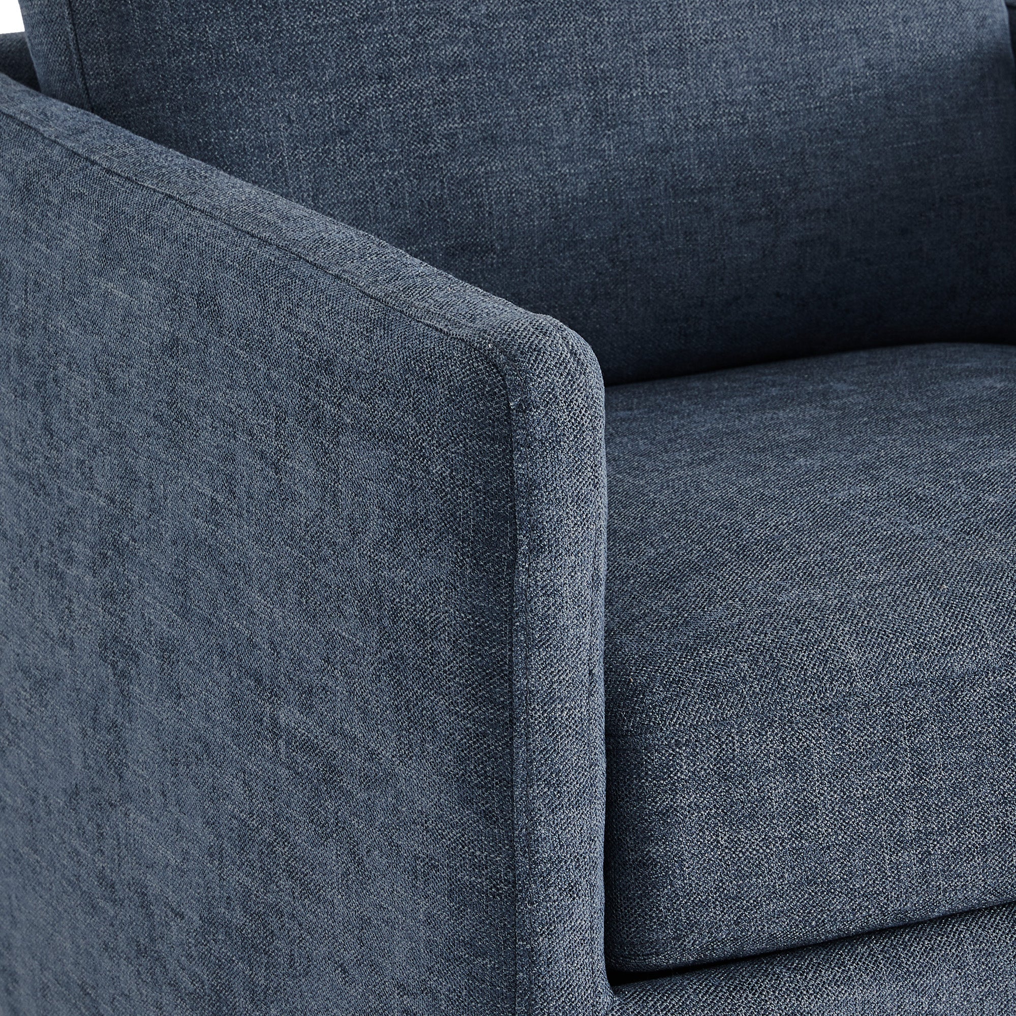 Henry Swivel Accent Chair with Wood Base