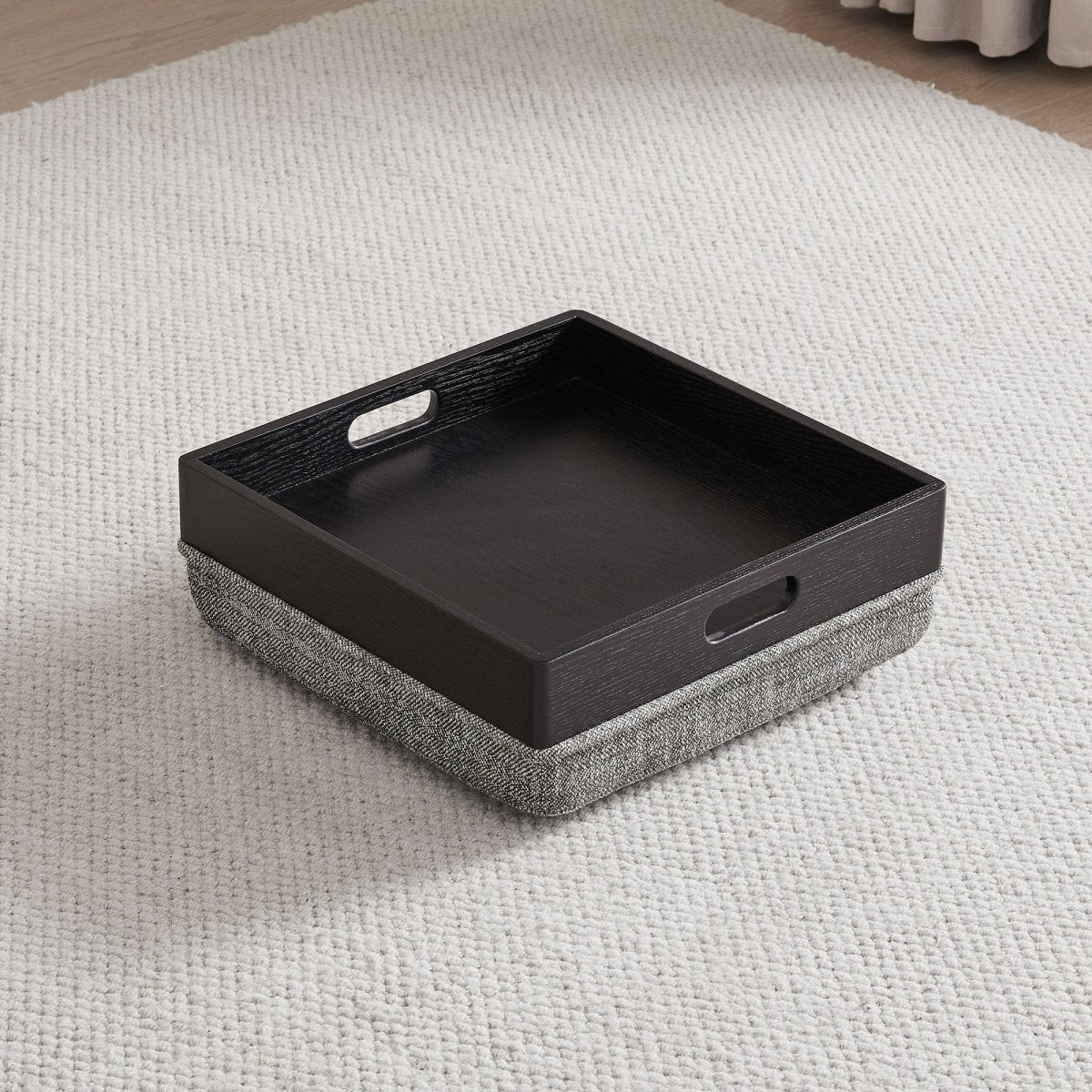 Cube Storage Ottoman - Fabric & Leather