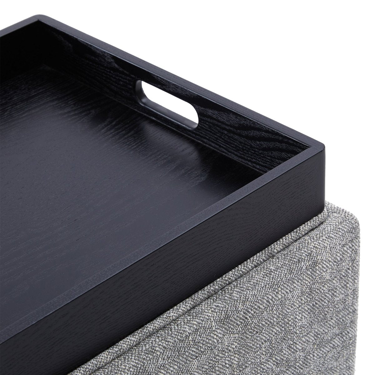 Cube Storage Ottoman - Fabric & Leather