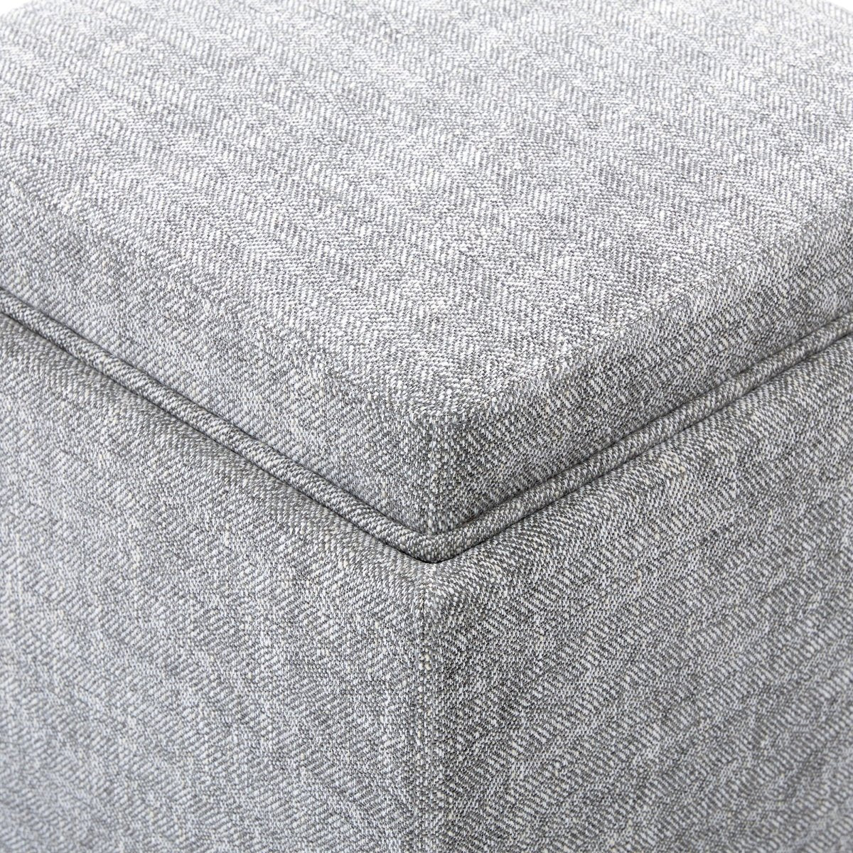 Cube Storage Ottoman - Fabric & Leather