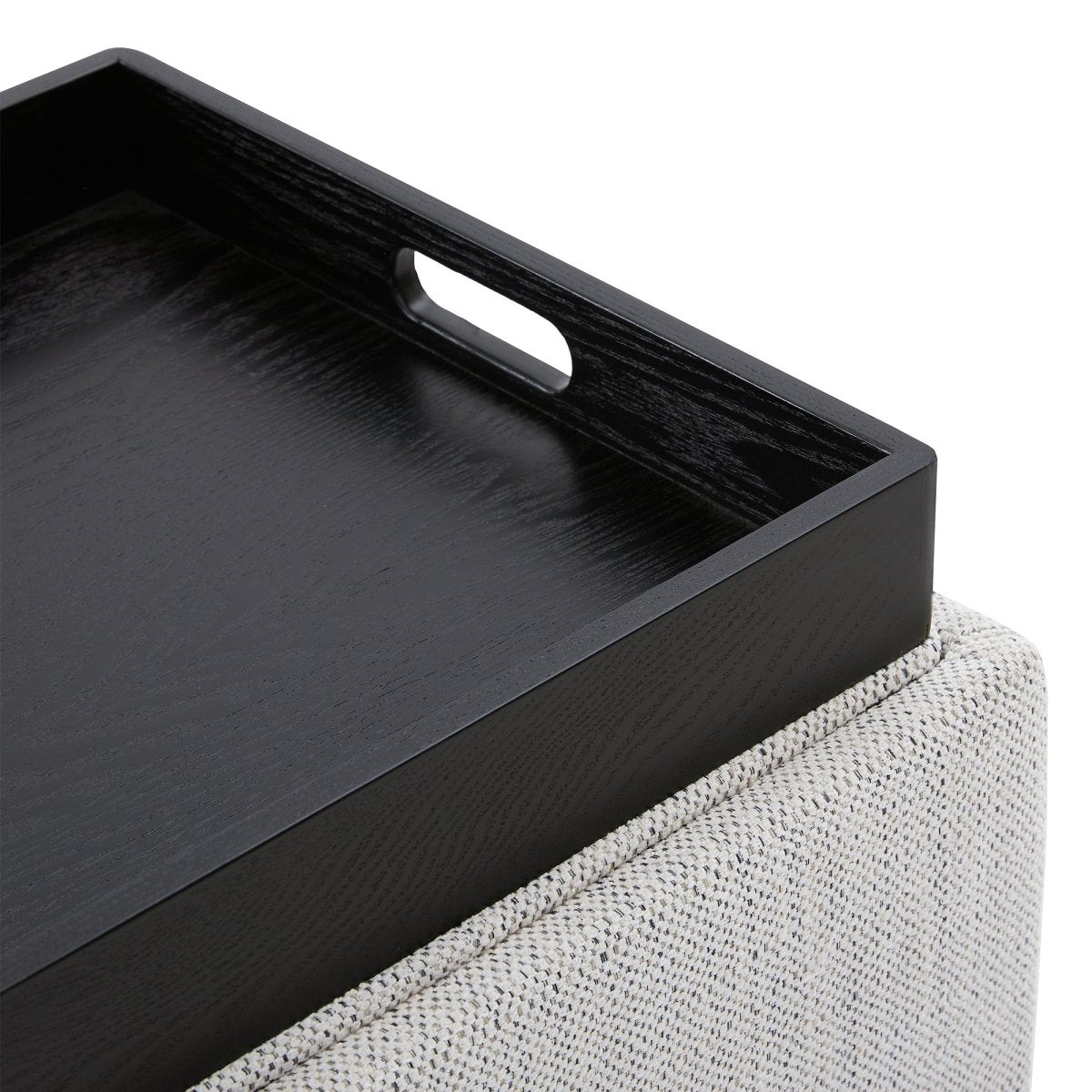 Cube Storage Ottoman - Fabric & Leather