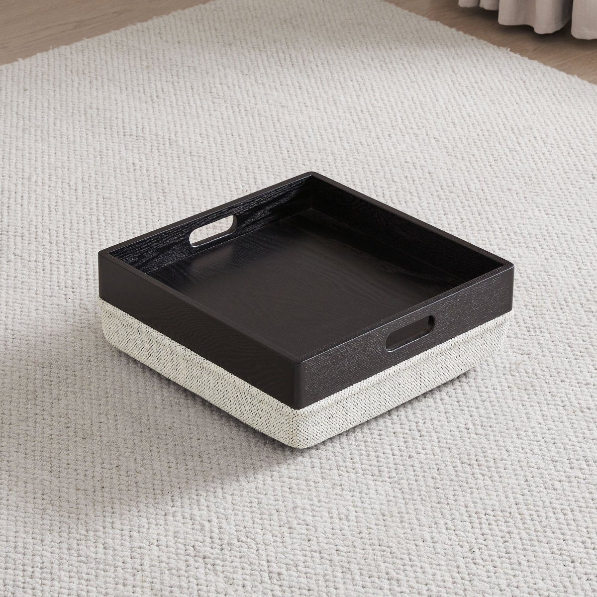 Cube Storage Ottoman - Fabric & Leather