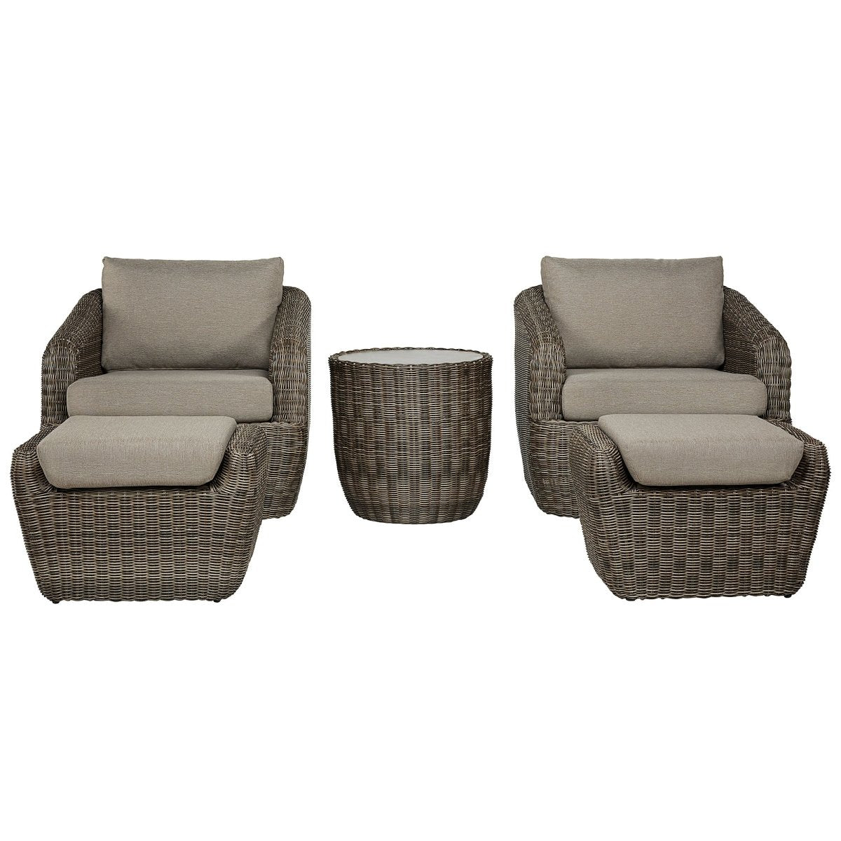Liana Wicker Outdoor 5-Piece Patio Set