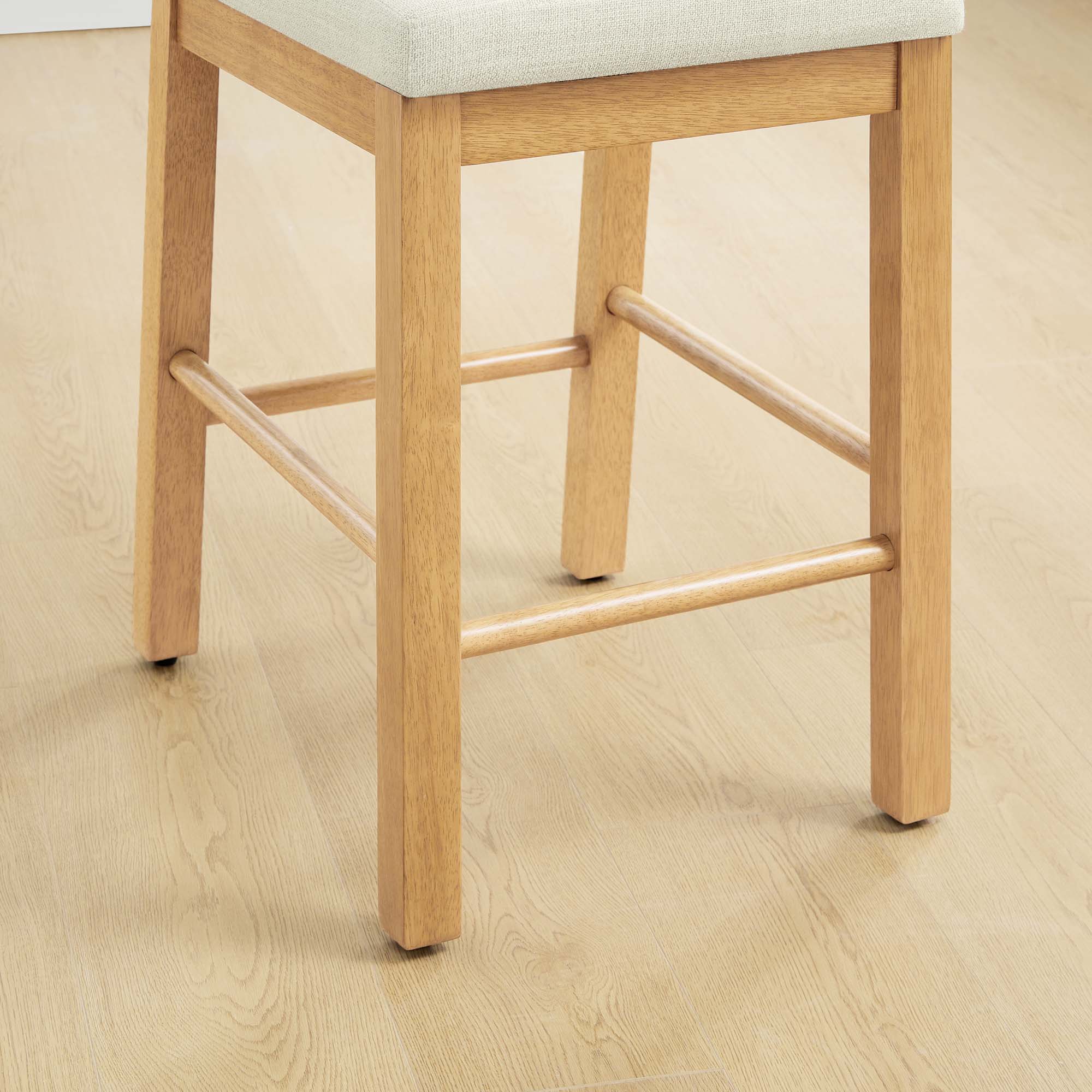 Abigail Rattan Curved Counter Stool with Performance Fabric