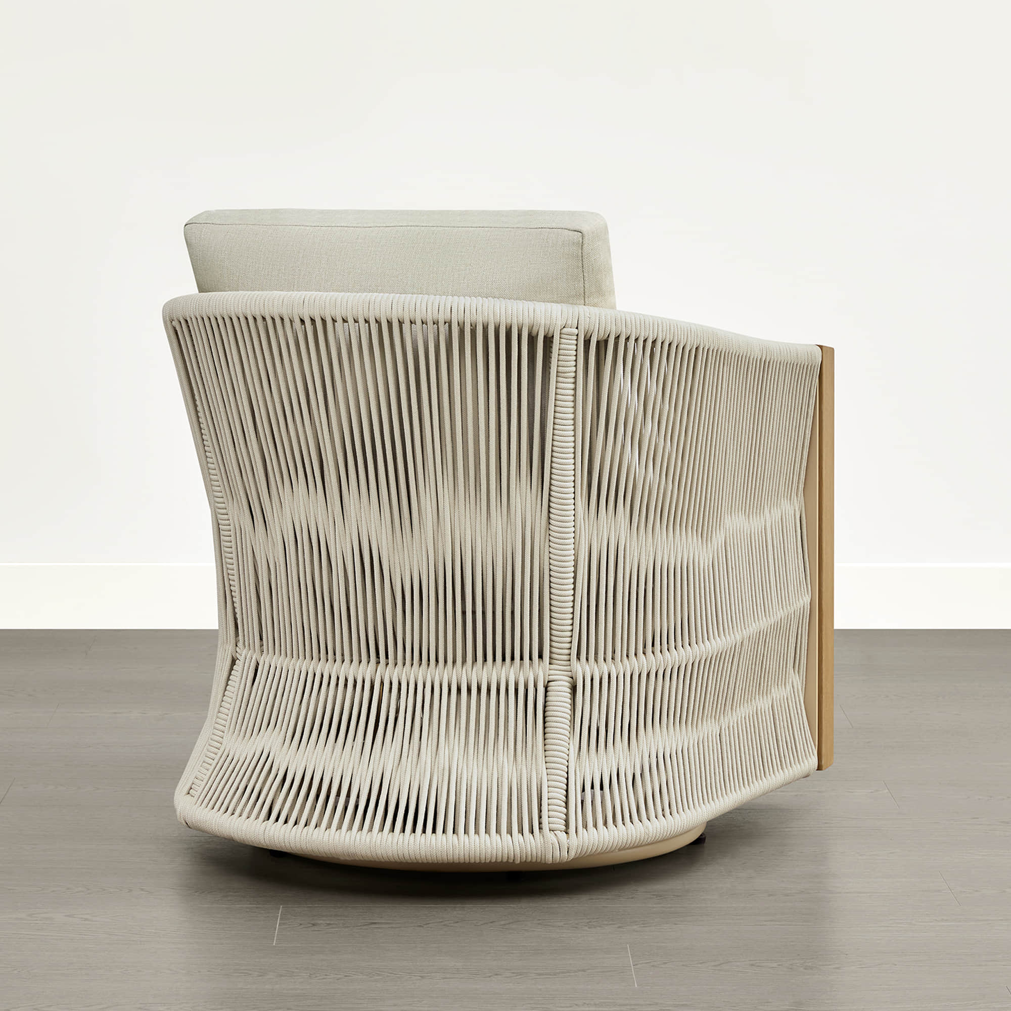 Acker Rope Outdoor Swivel Lounge Chair