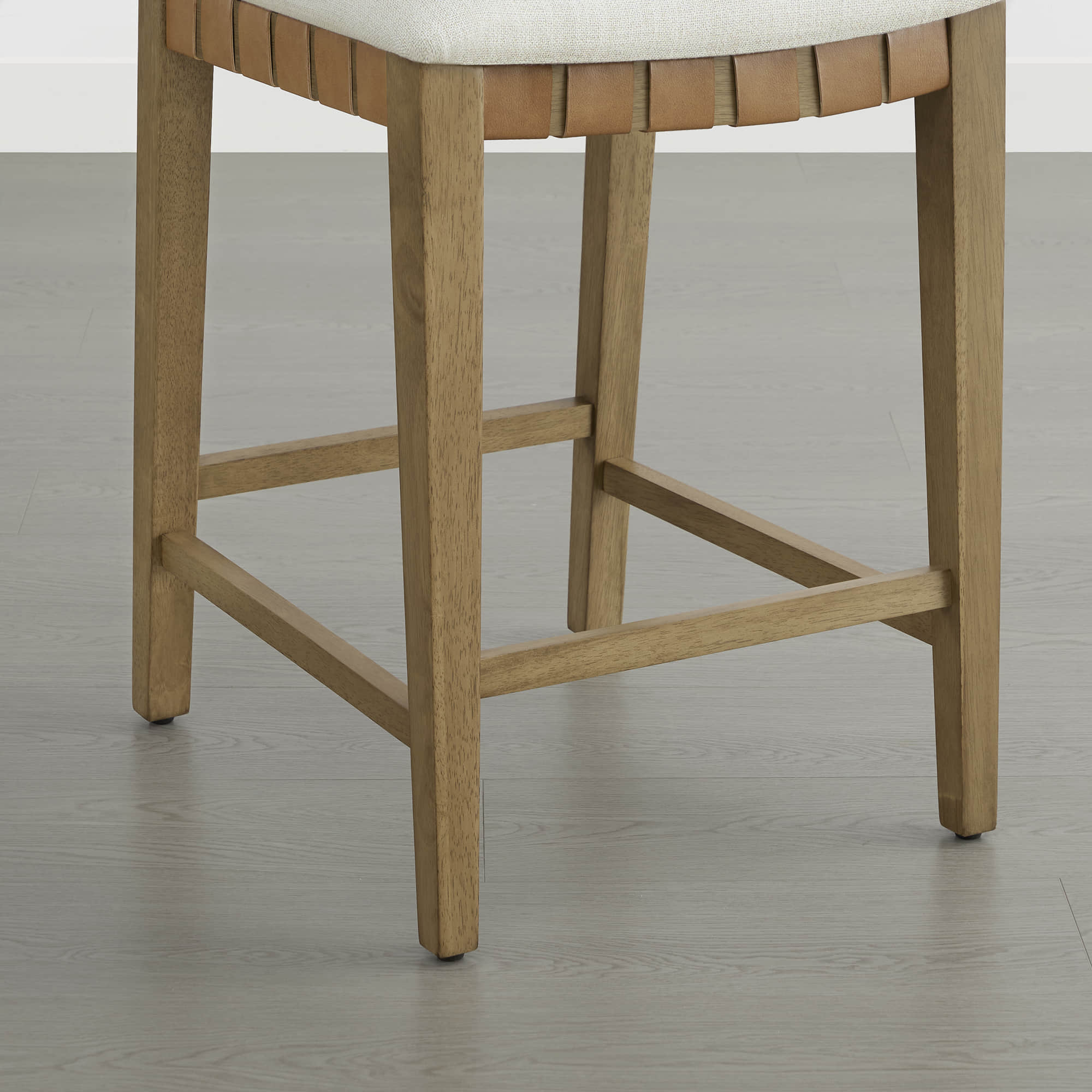 Aries Mid-century Modern Handwoven Counter Stool