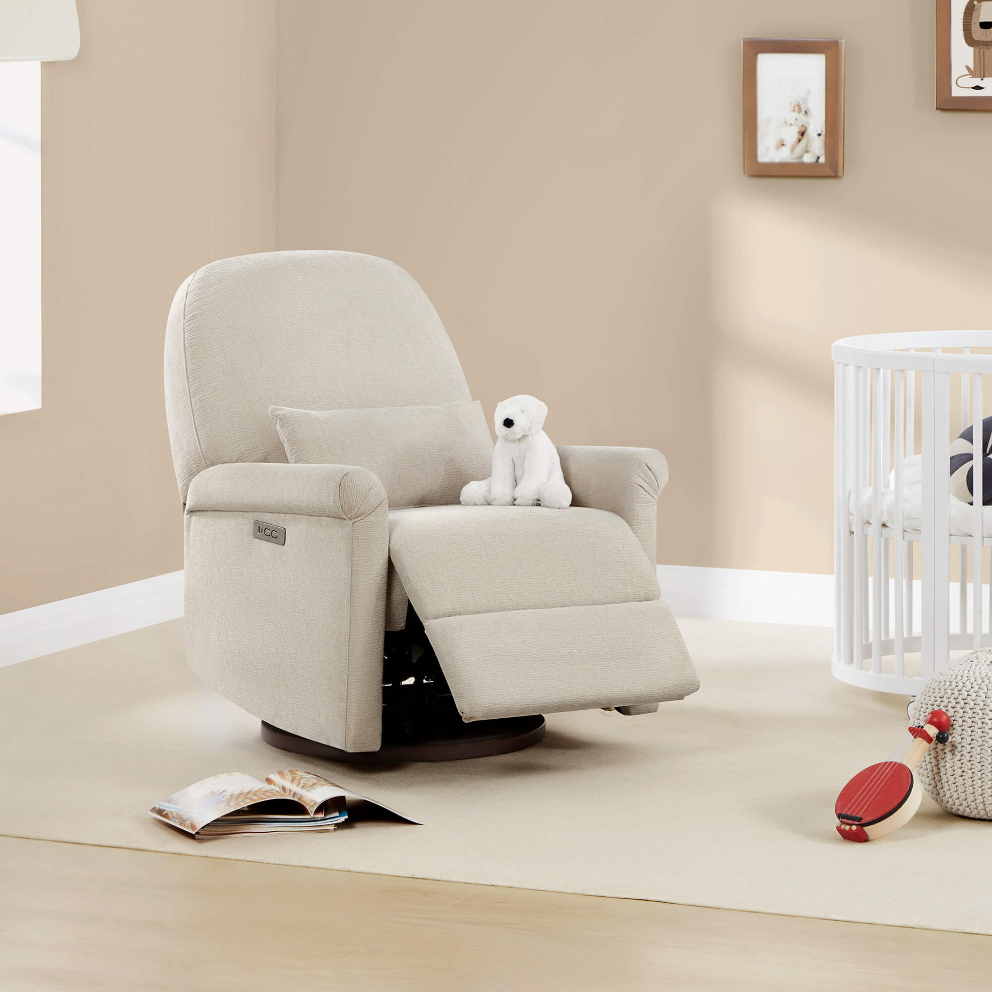 Aurora Power Swivel Nursery Glider Recliner