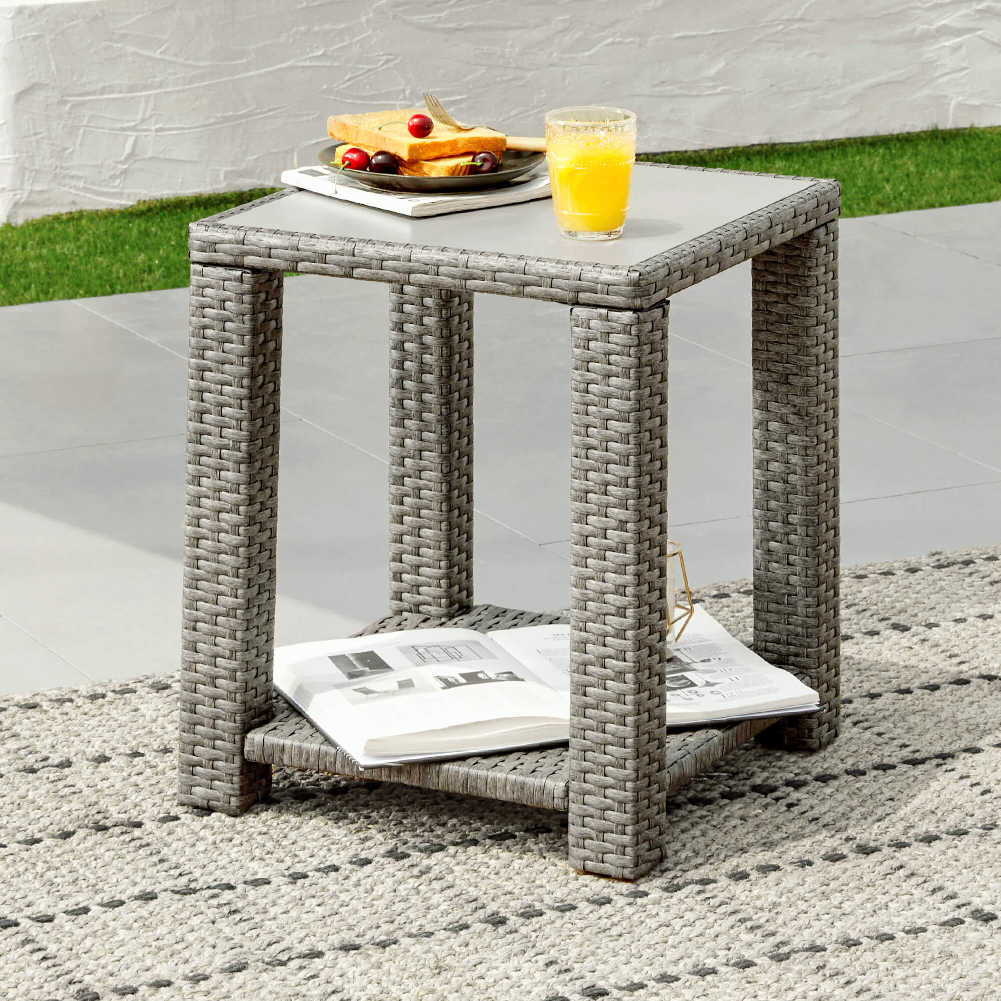 Calum Rattan Outdoor Bistro Set