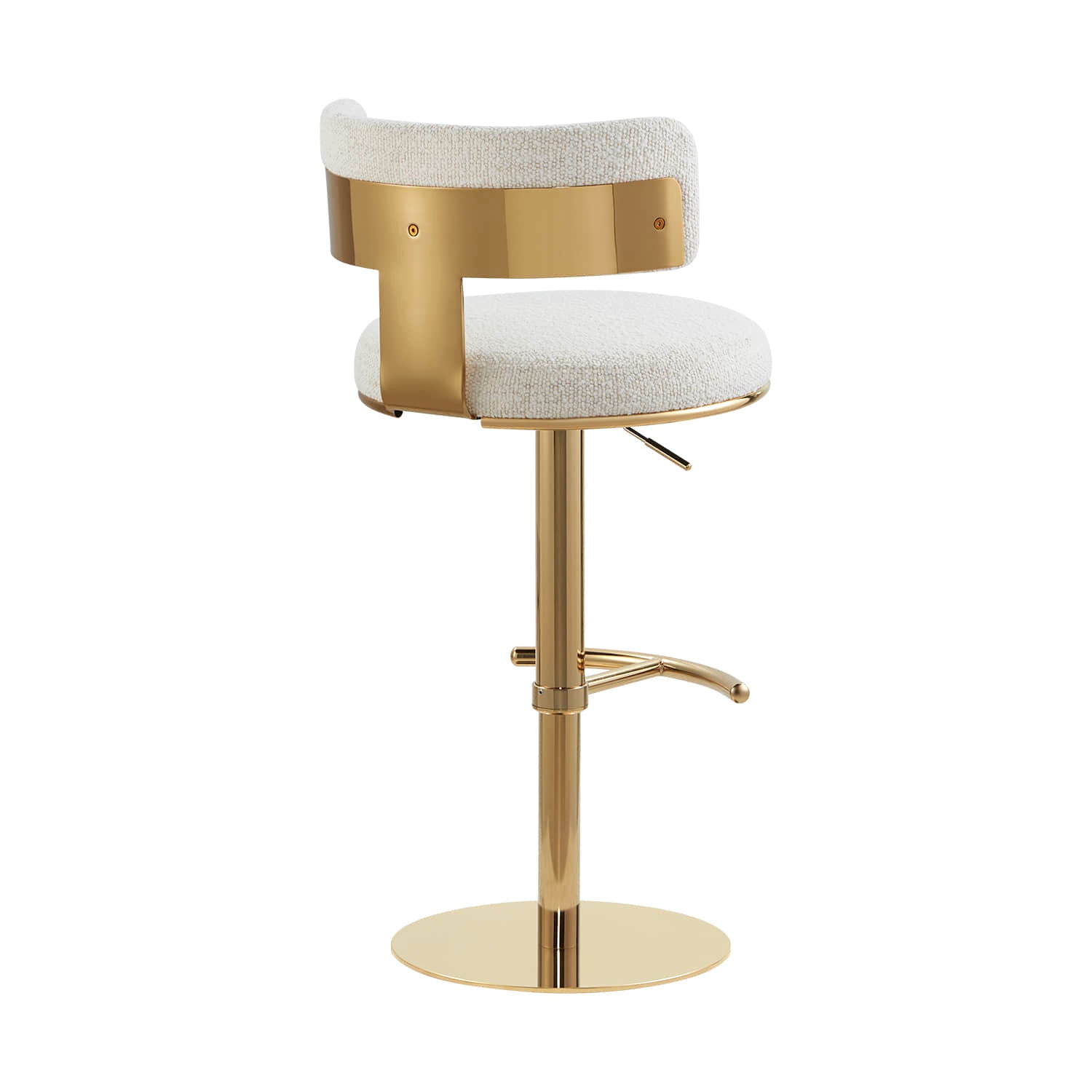 Cayla Modern Adjustable Height Swivel Barstool