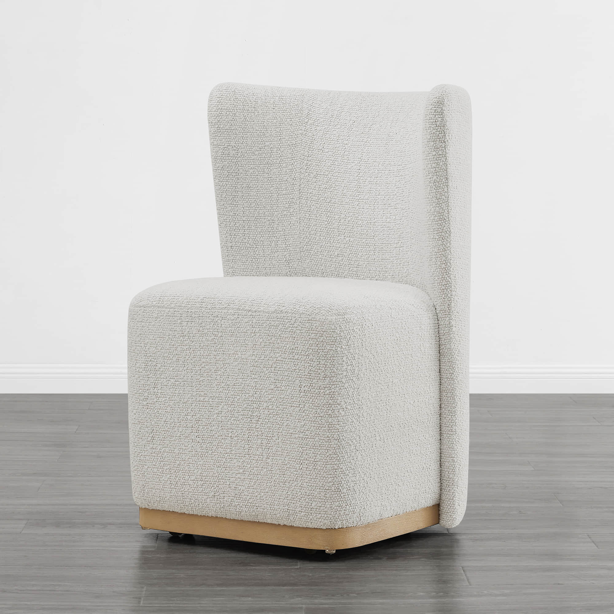 Lilibet Wingback Rolling Dining Chair With Casters