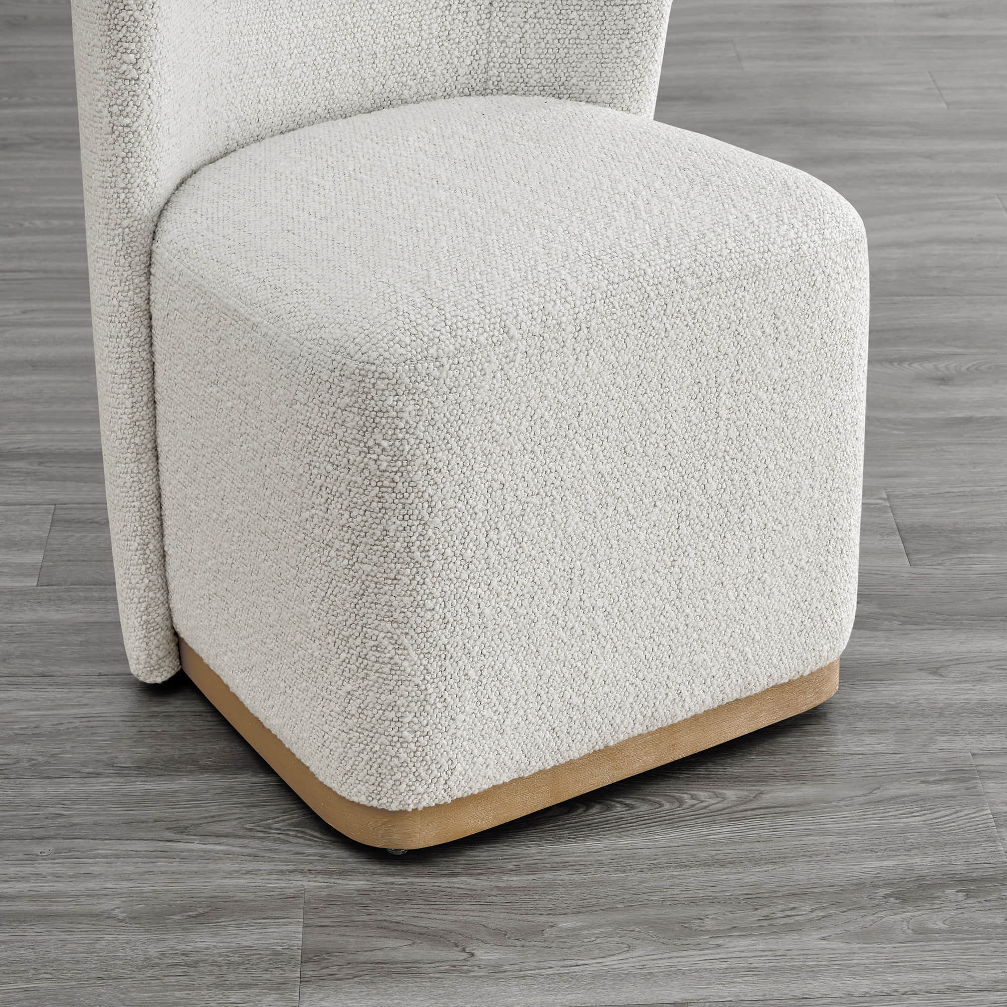 Lilibet Wingback Rolling Dining Chair With Casters