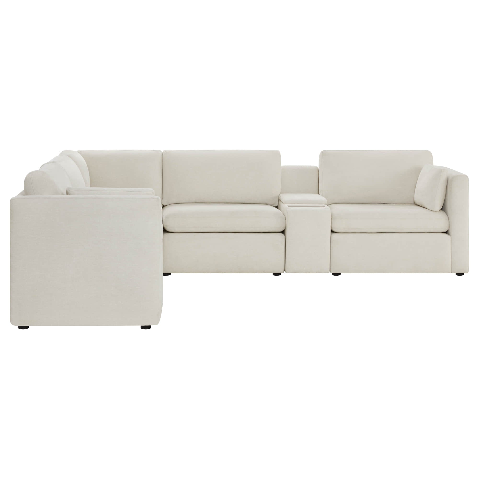 Delaney 5-Seat V Shaped Modular Sofa Chaise