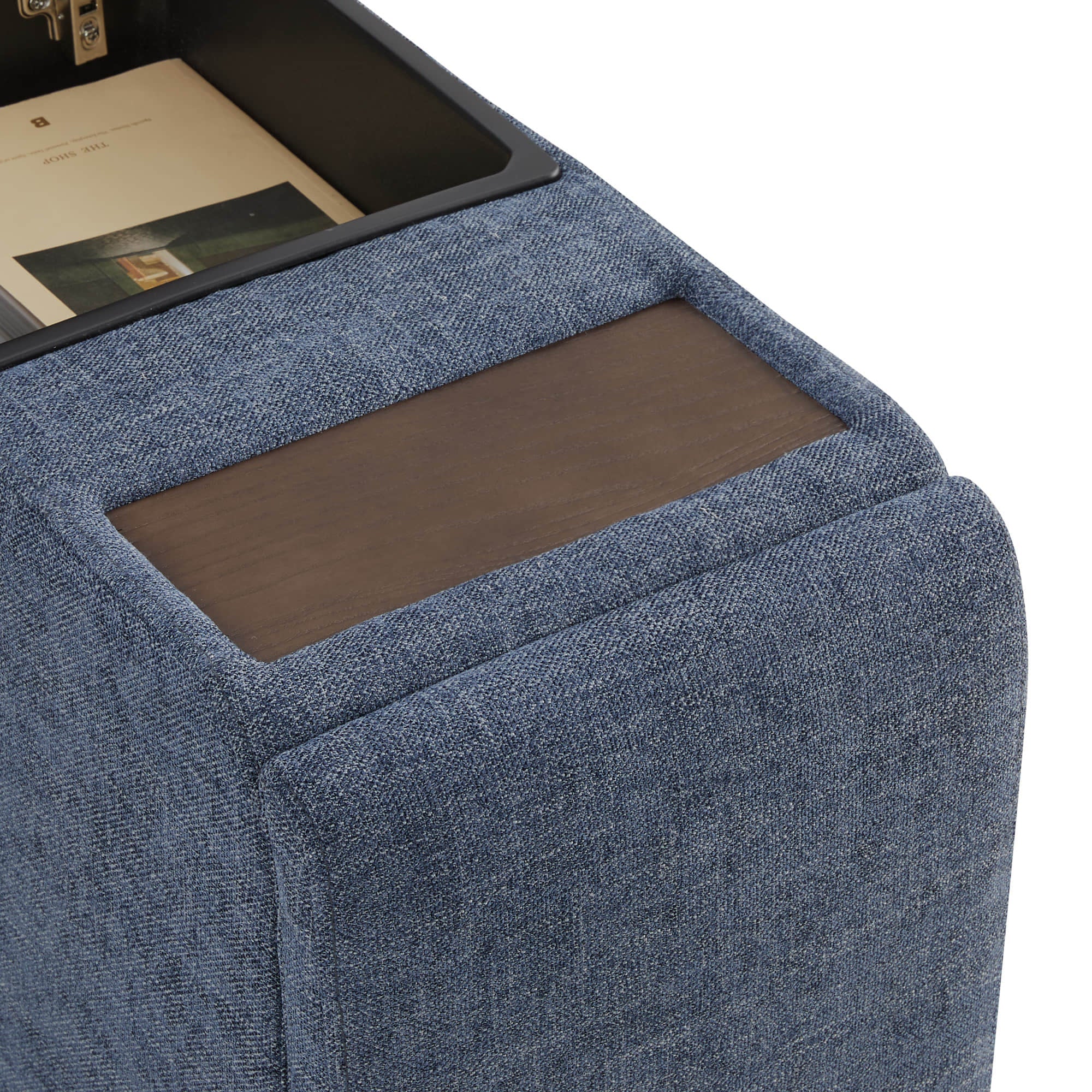 Delaney 6-Seat Modular Sofa Chaise with Storage Ottomans