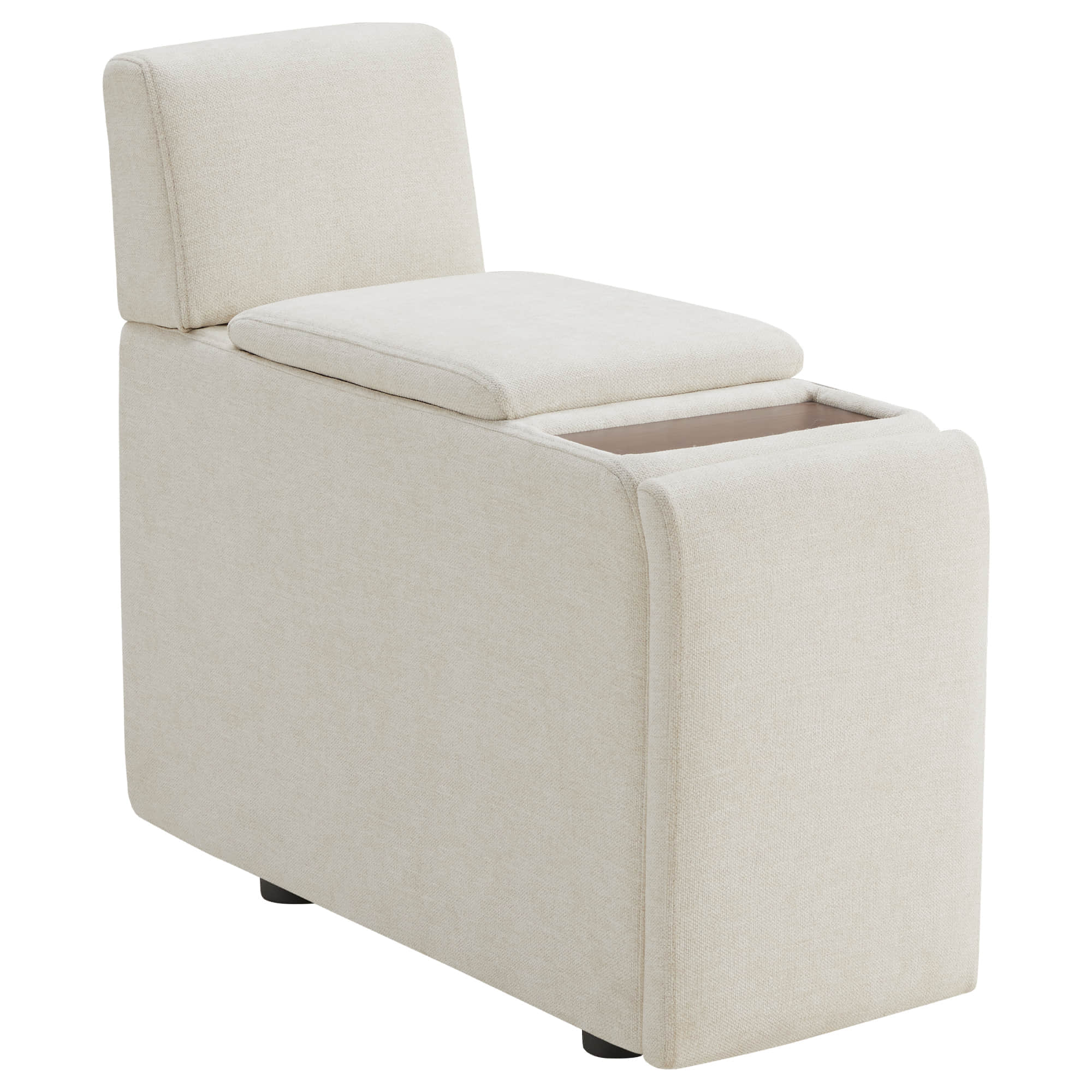 Delaney 5-Seat Modular Sofa Chaise with Storage Ottomans