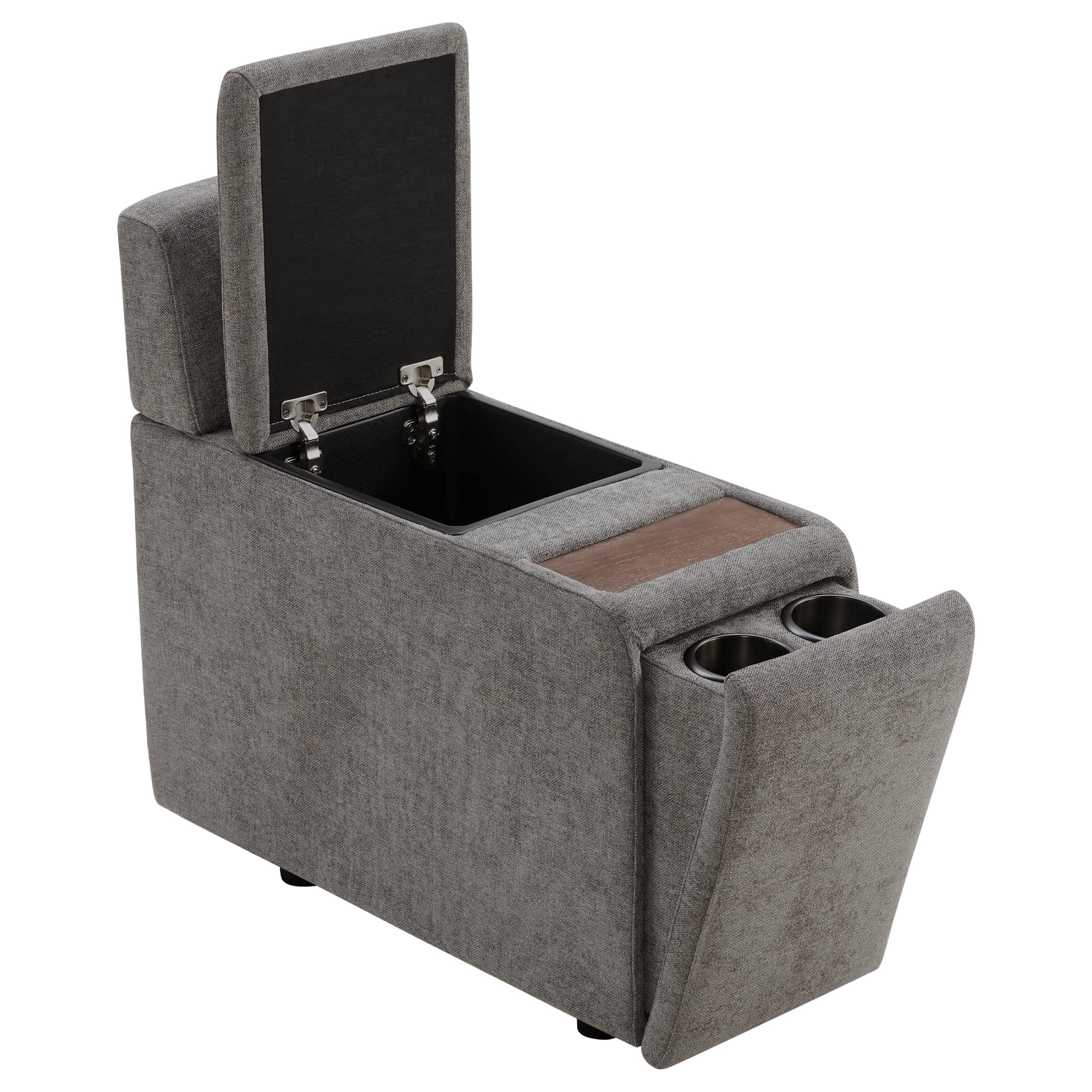 Delaney 6-Seat Modular Sofa Chaise with Storage Ottomans