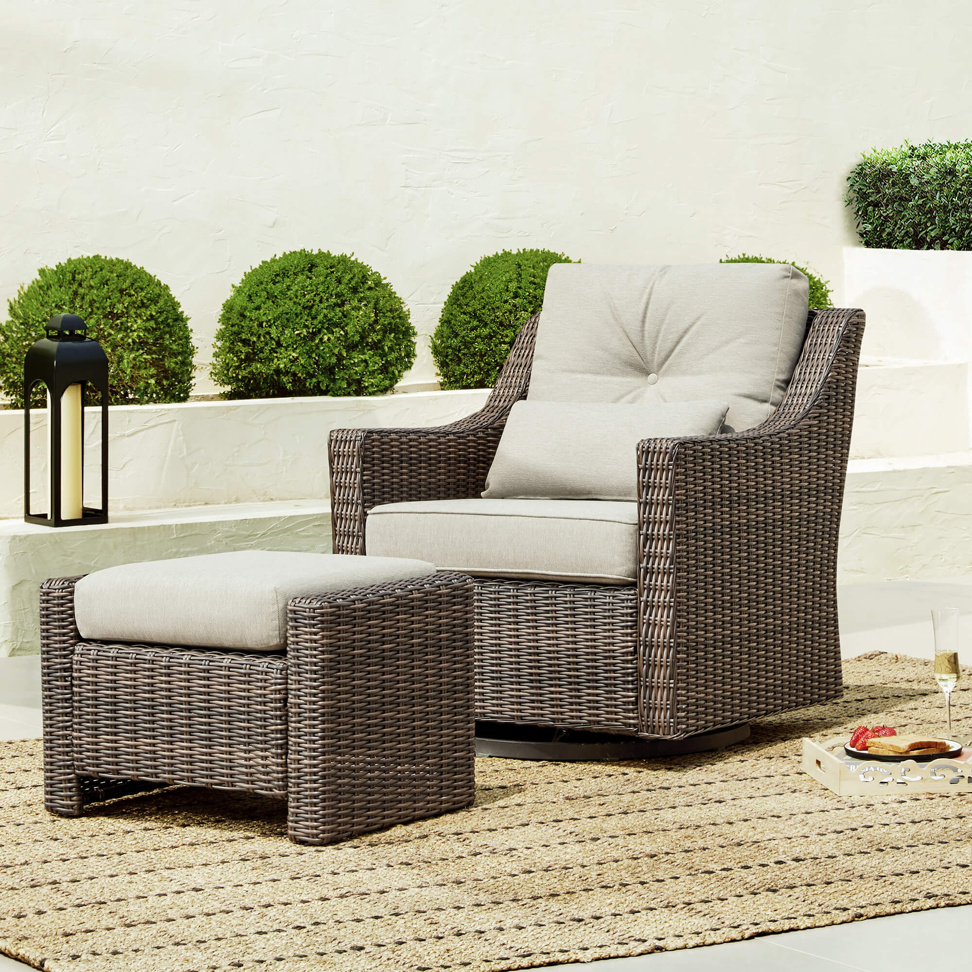 Elara Rattan Outdoor 5-Piece Patio Set