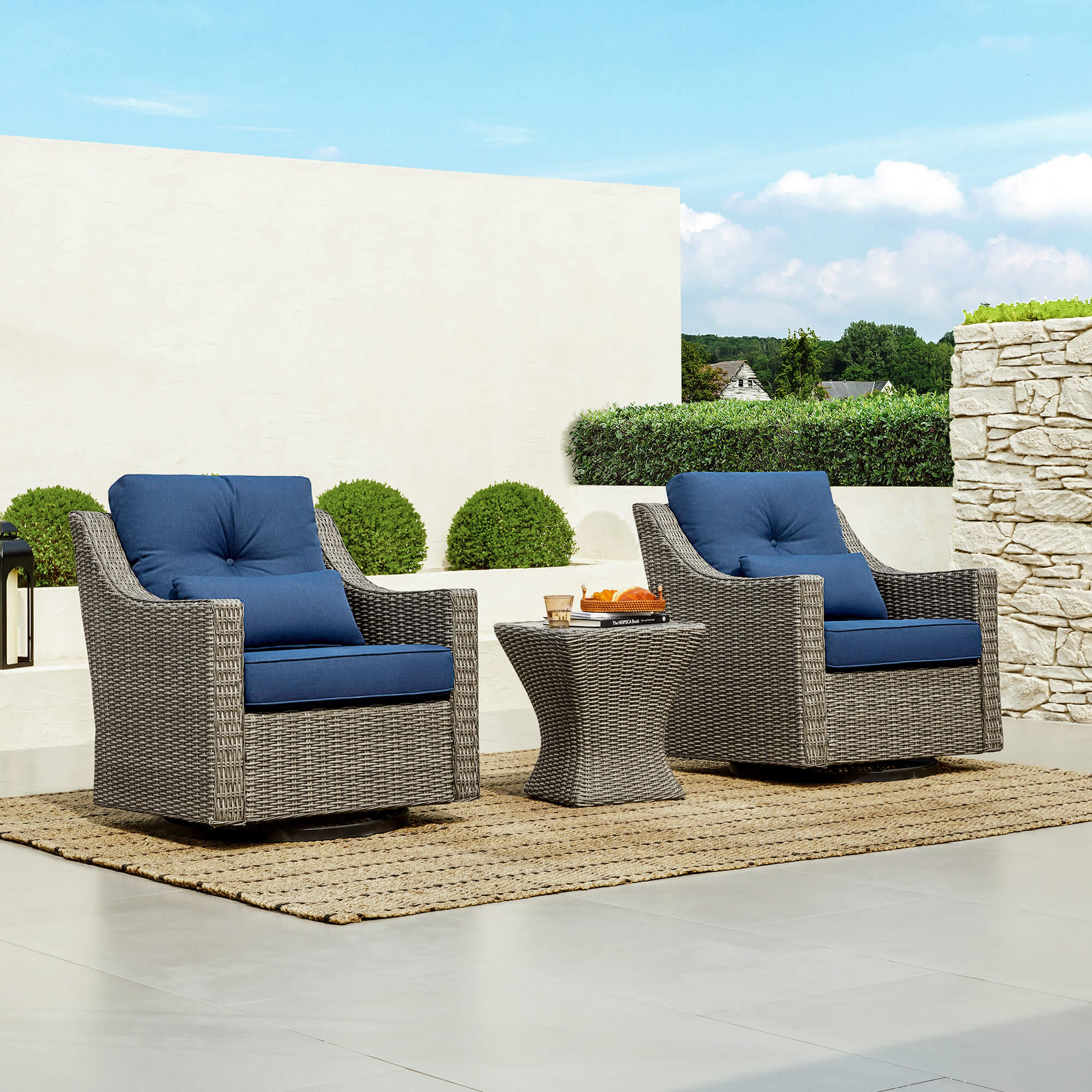 Elara Rattan Outdoor Bistro Set