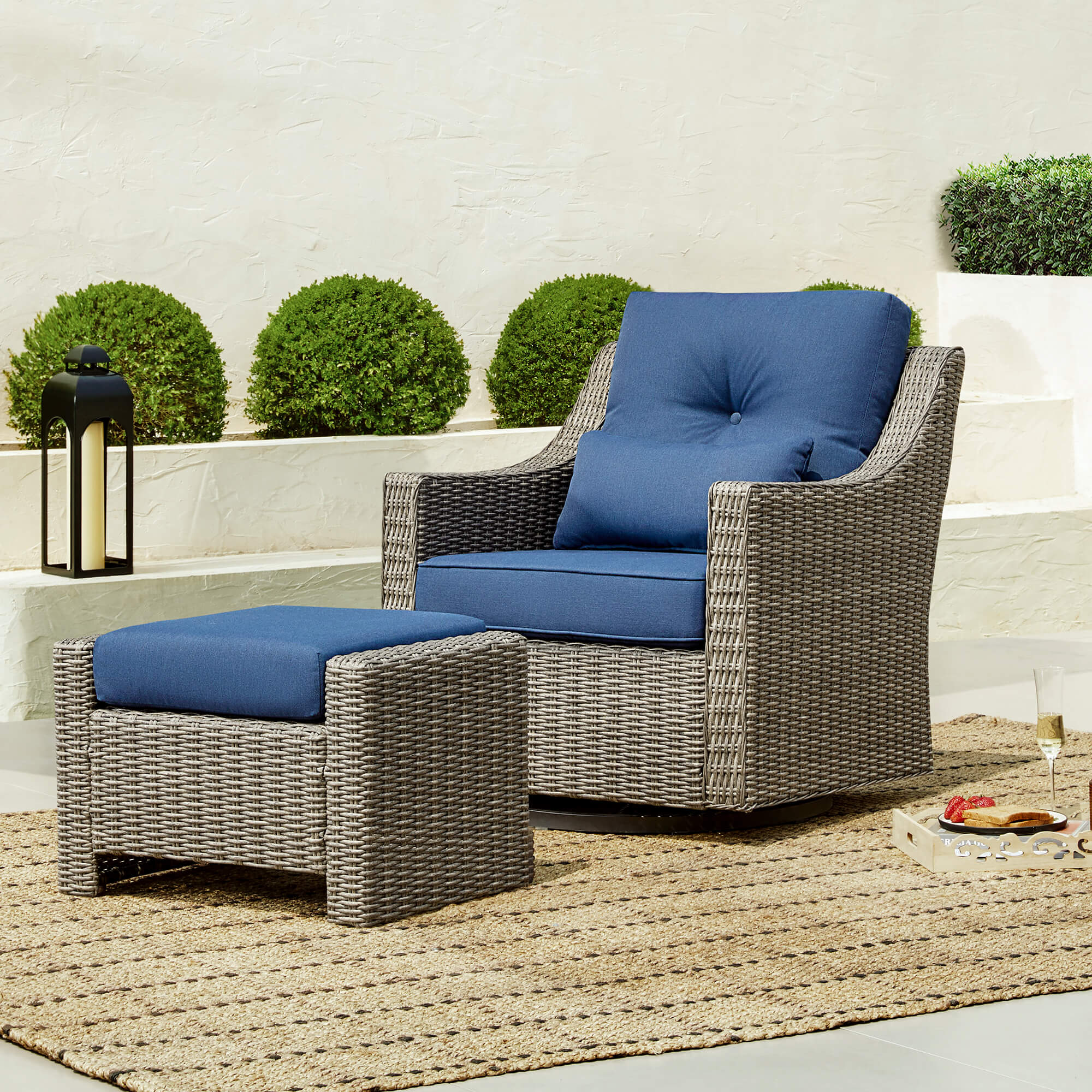 Elara Rattan Outdoor 5-Piece Patio Set