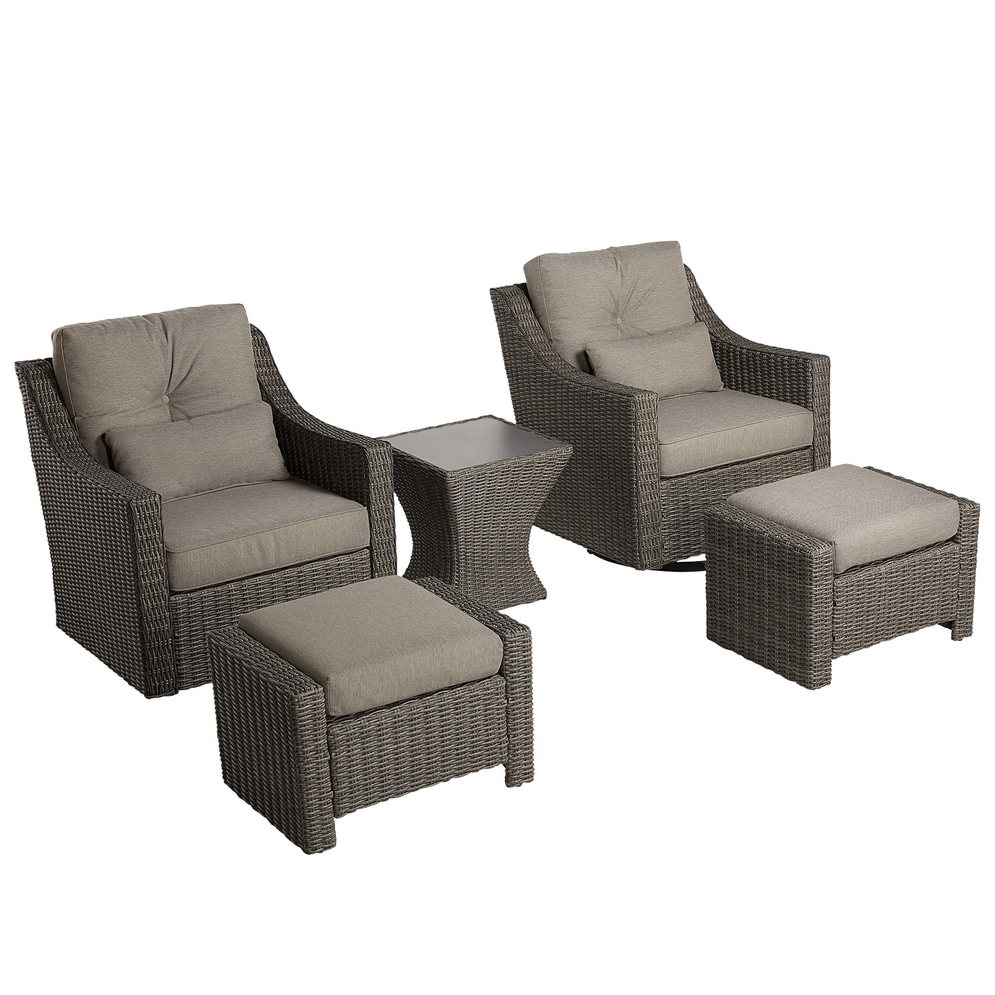 Elara Rattan Outdoor 5-Piece Patio Set
