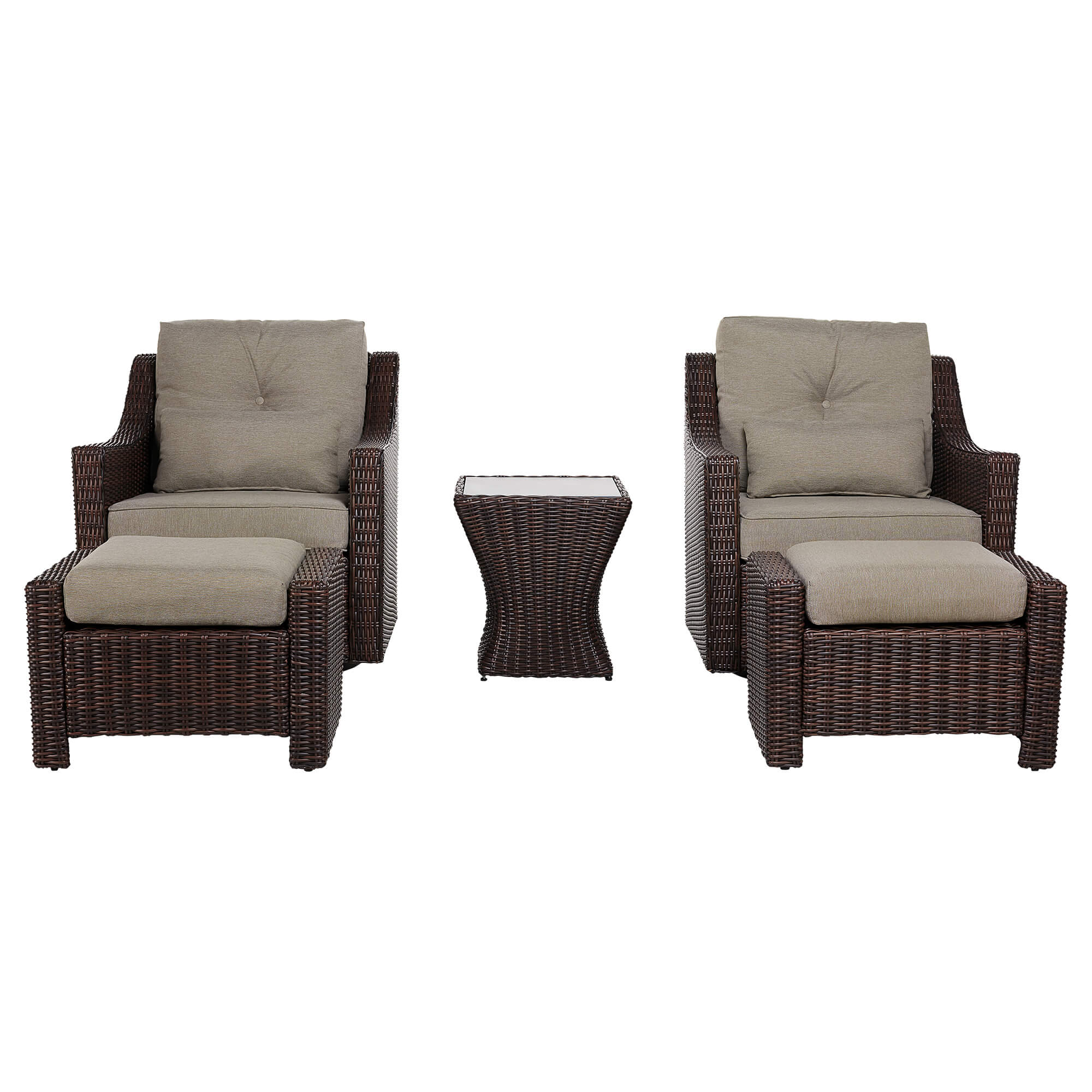 Elara Rattan Outdoor 5-Piece Patio Set