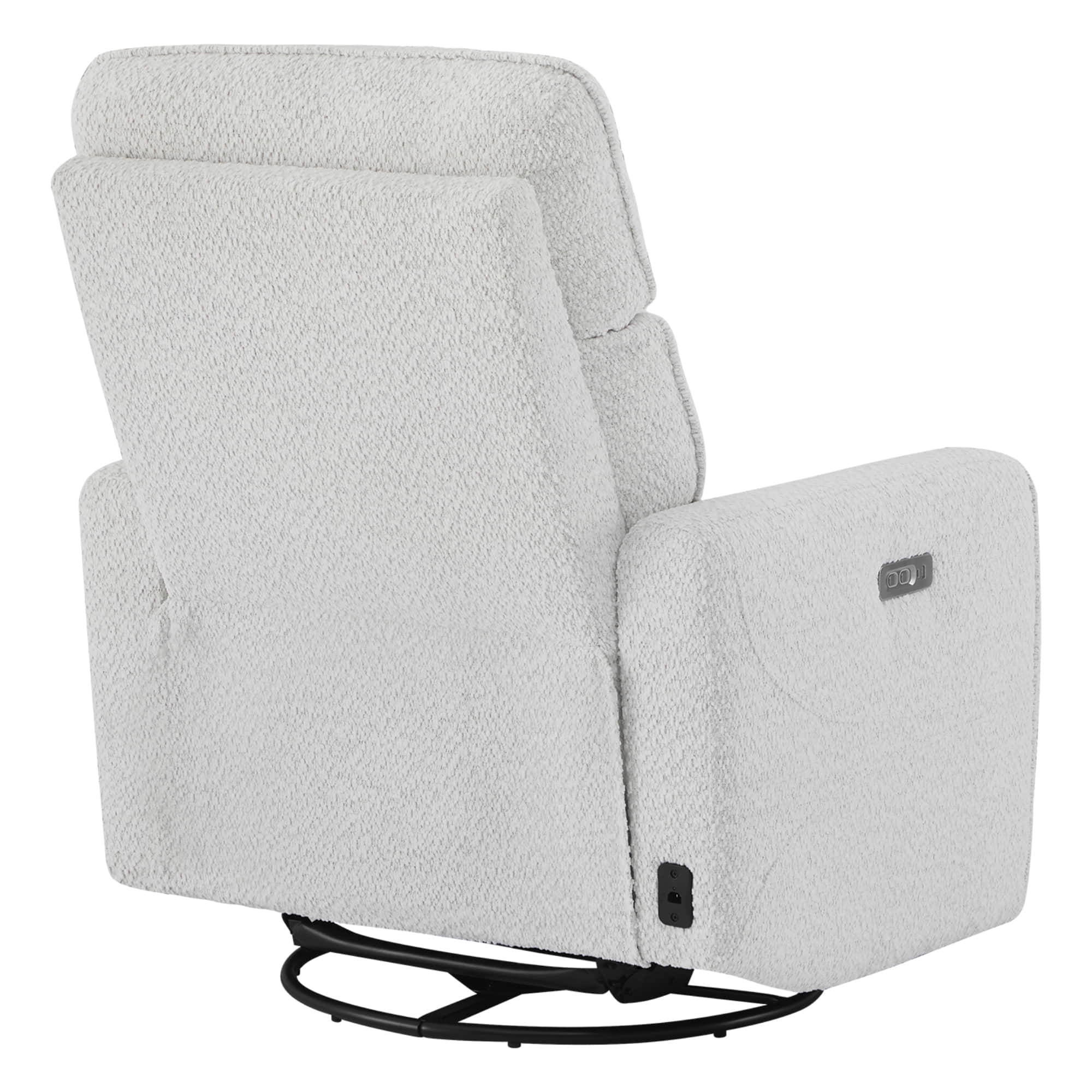 Elysian Power Swivel Nursery Glider Recliner with Adjustable Headrest