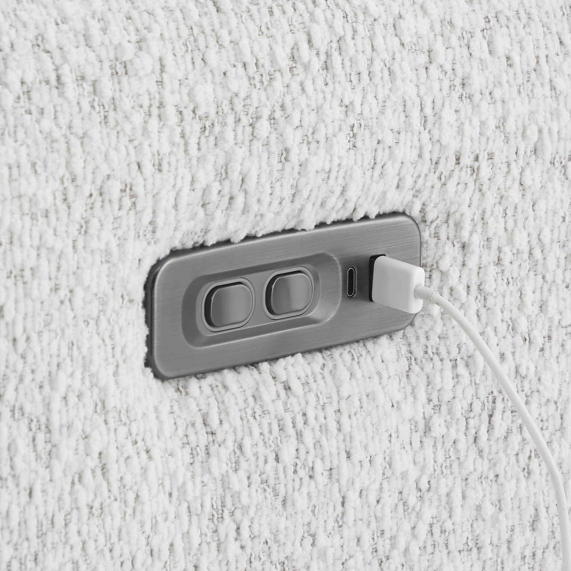 Elysian Power Swivel Nursery Glider Recliner with Adjustable Headrest