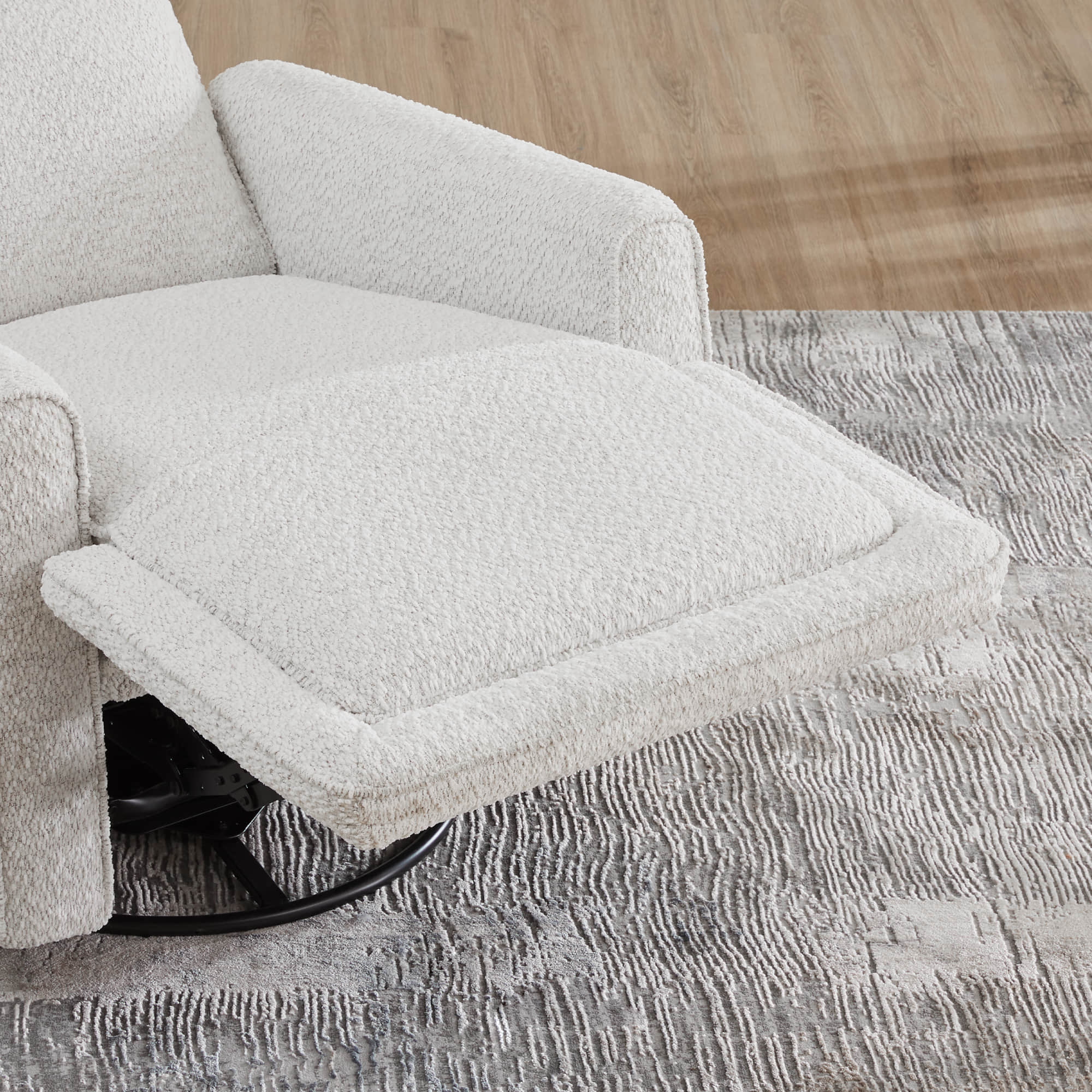 Elysian Power Swivel Nursery Glider Recliner with Adjustable Headrest