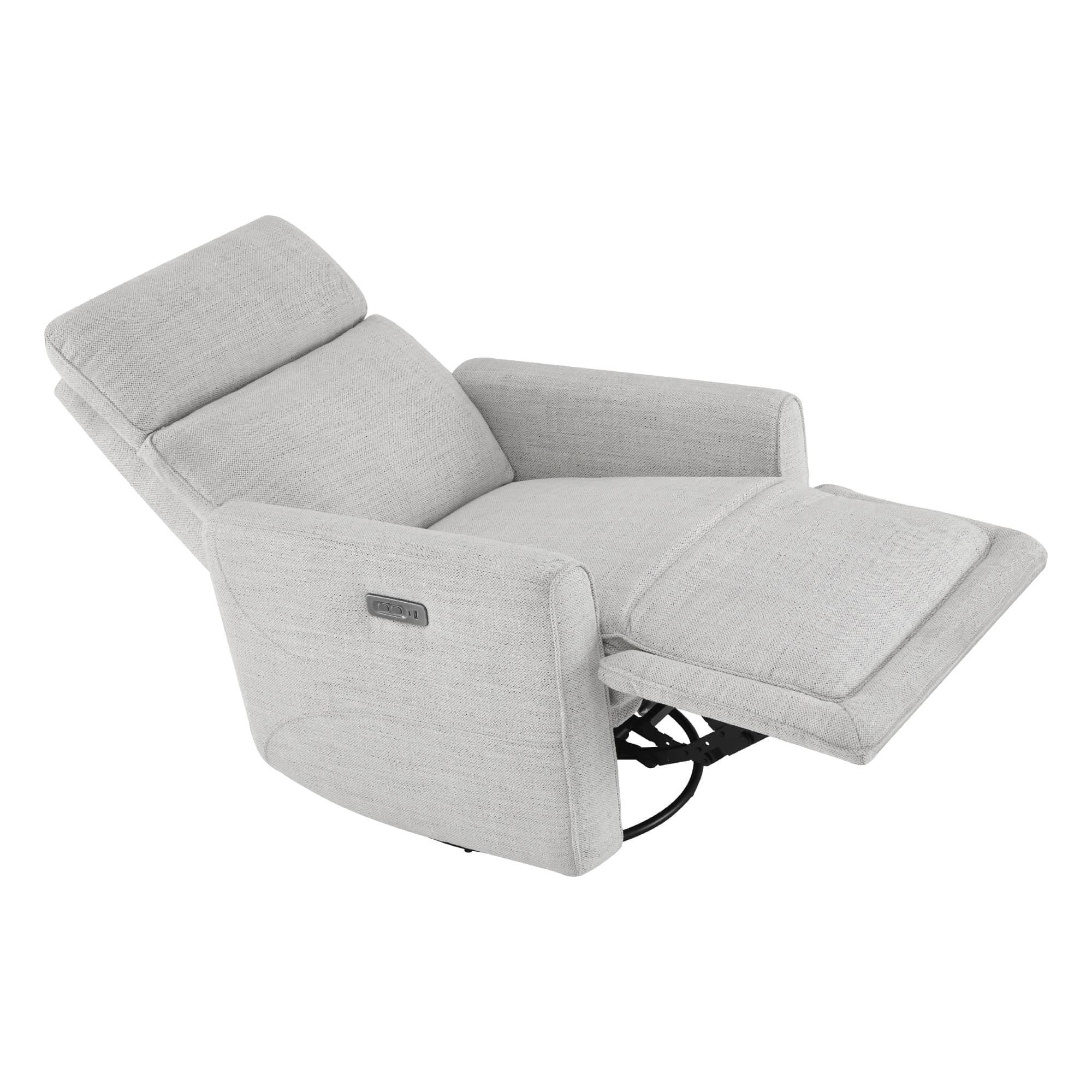 Elysian Power Swivel Nursery Glider Recliner with Adjustable Headrest